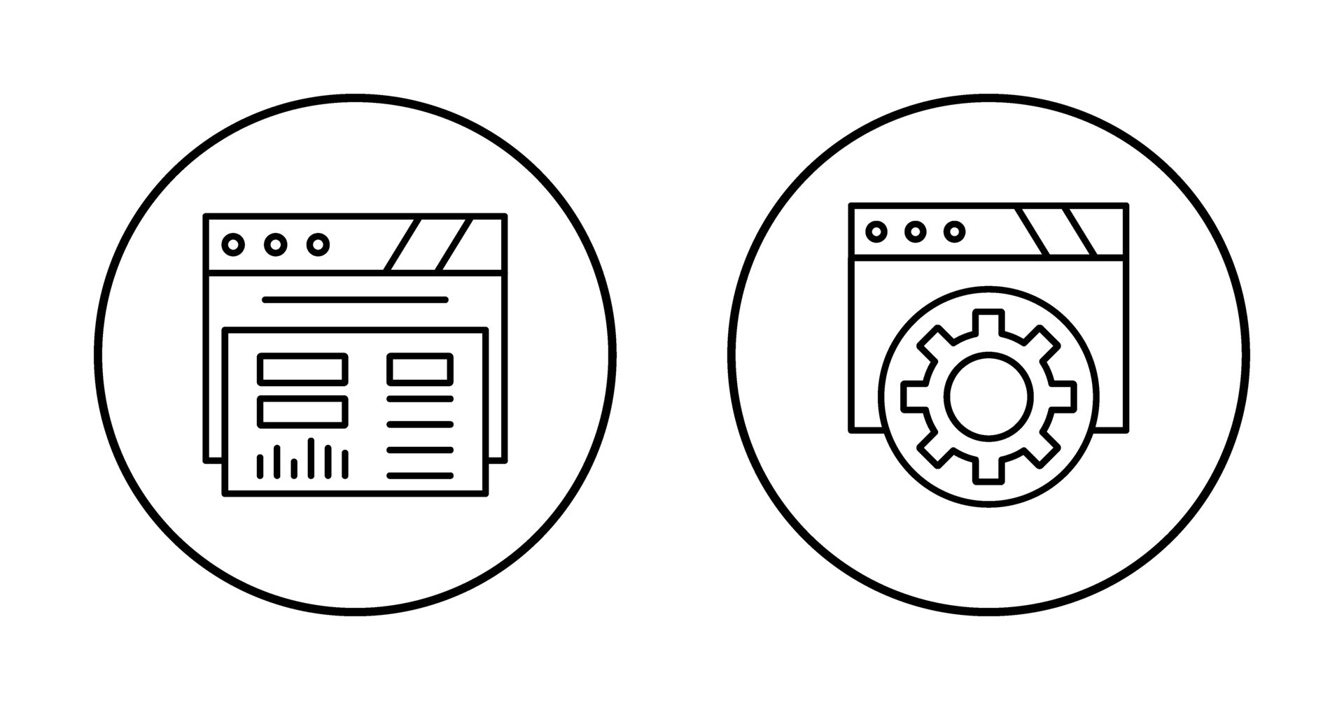 Dashboard and Browser Icon 33214452 Vector Art at Vecteezy
