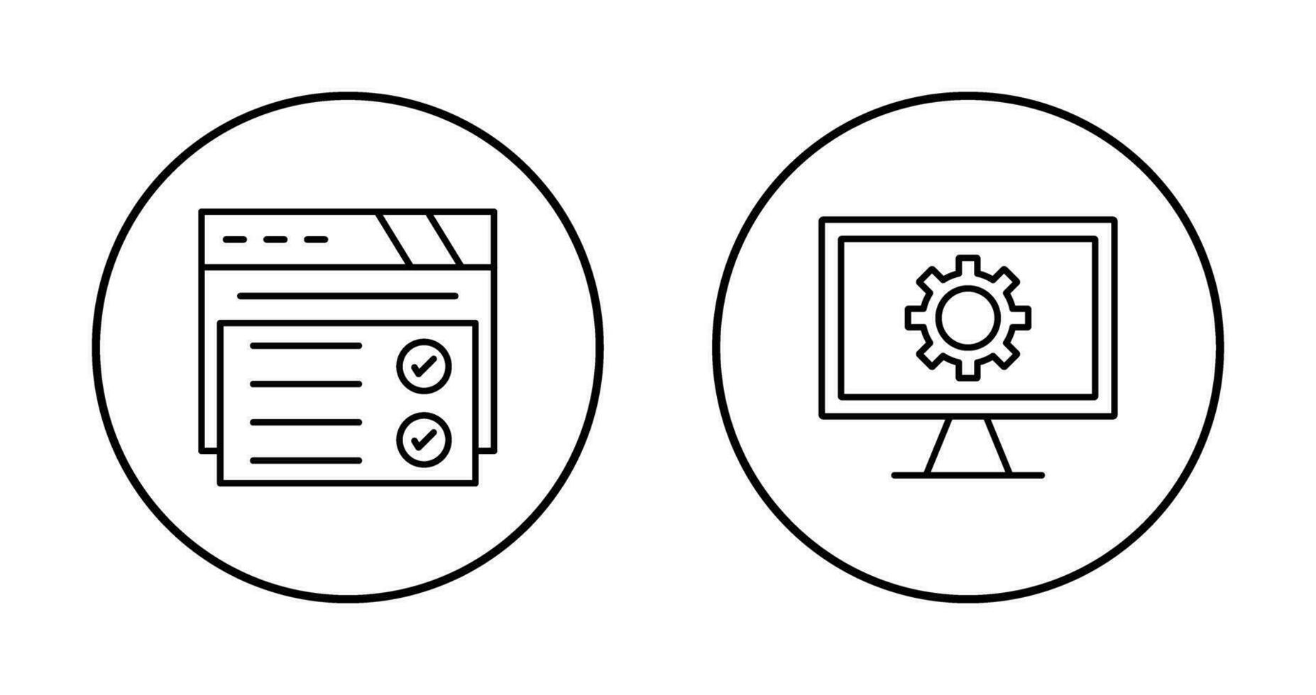 Web Browser and Monitor Screen Icon vector