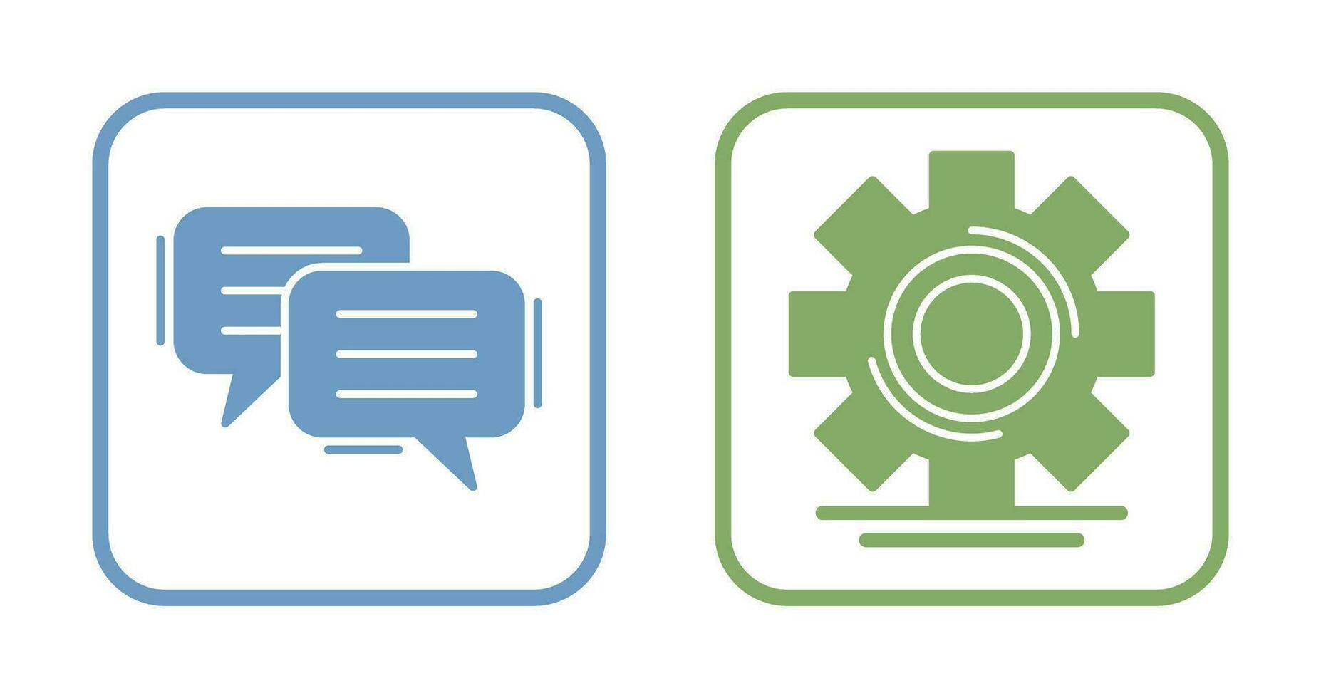 Chat and Setting Icon vector