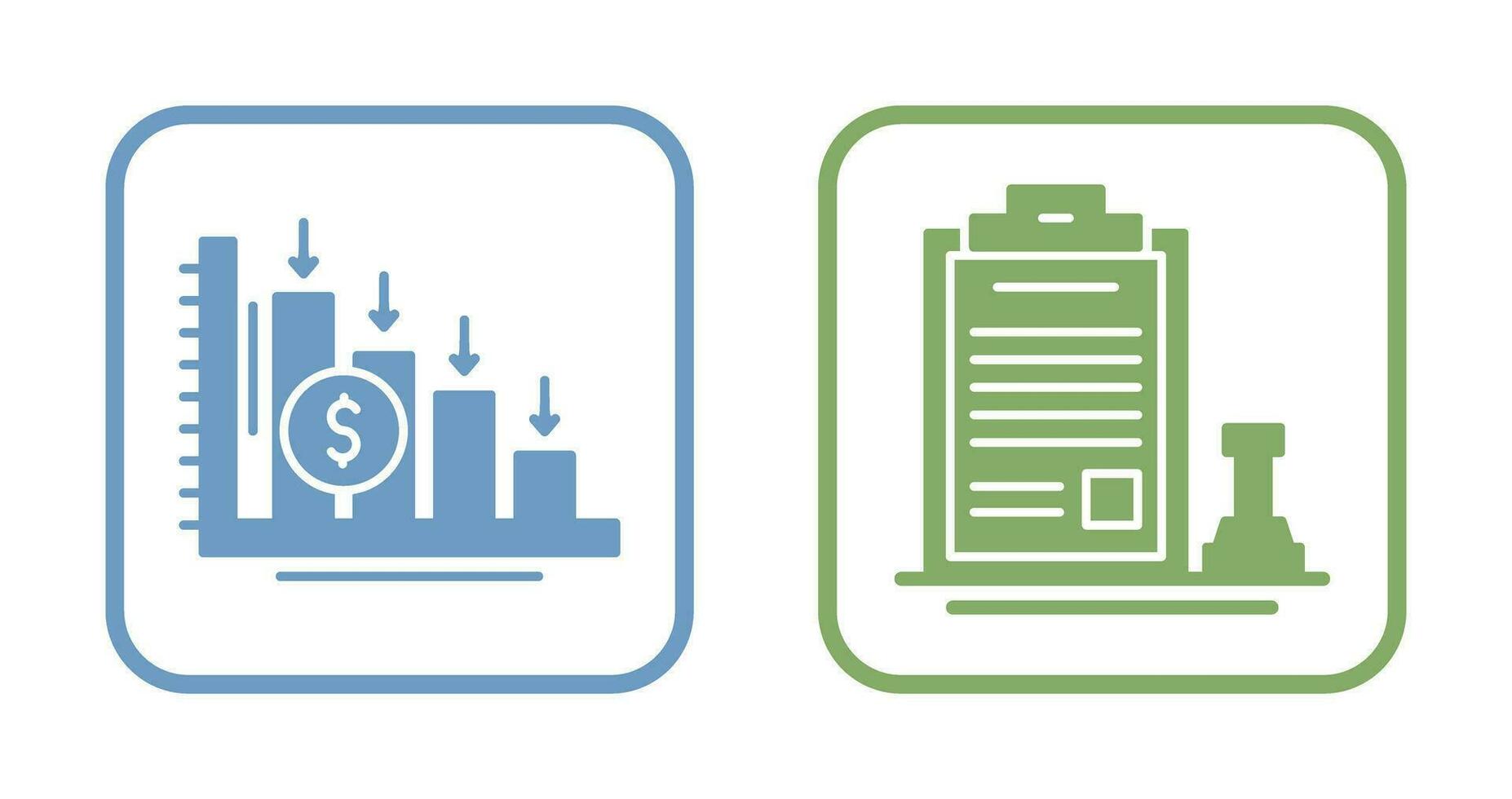 Loss and Stamp Icon vector