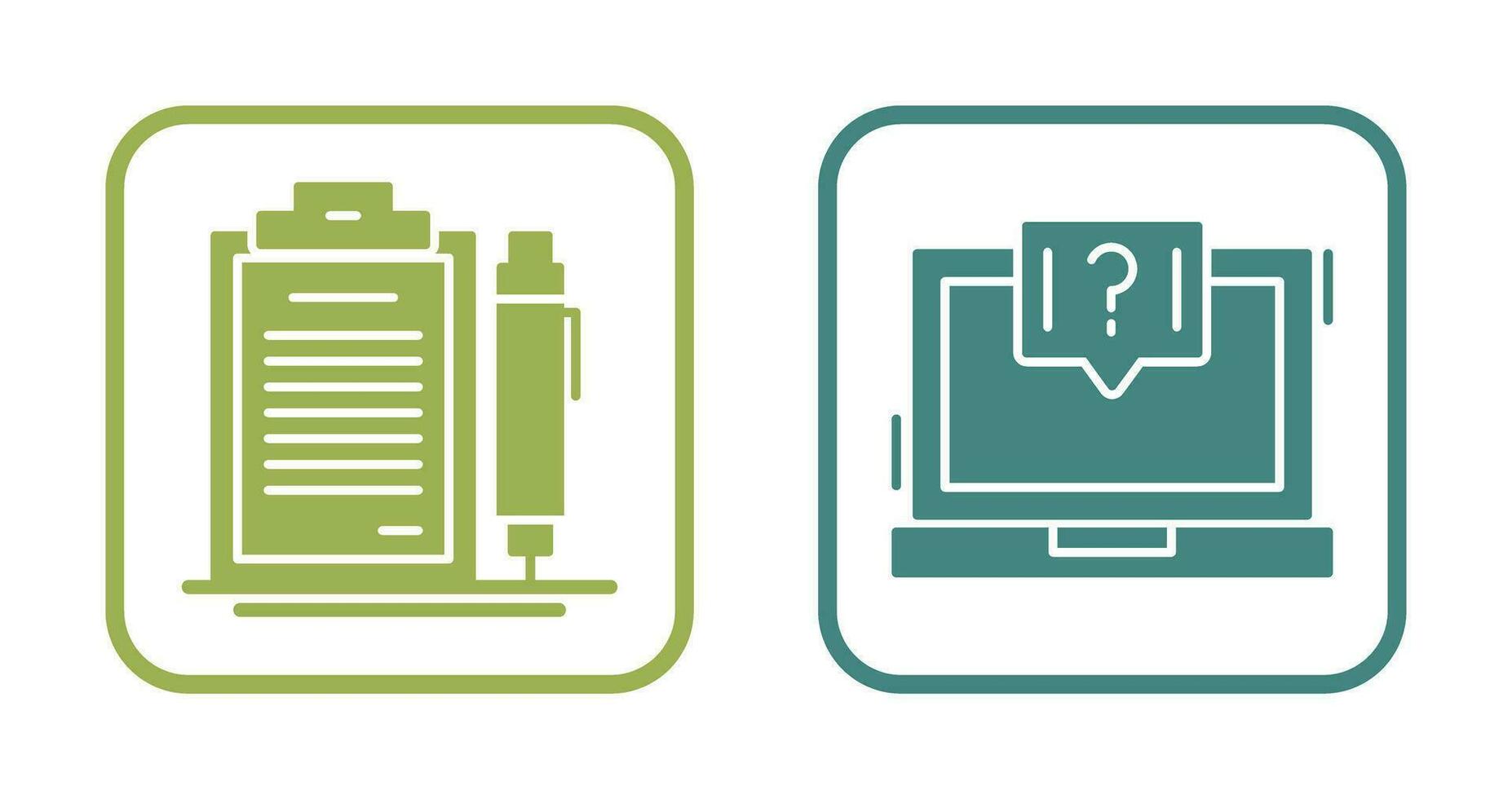 Contract and Question Icon vector