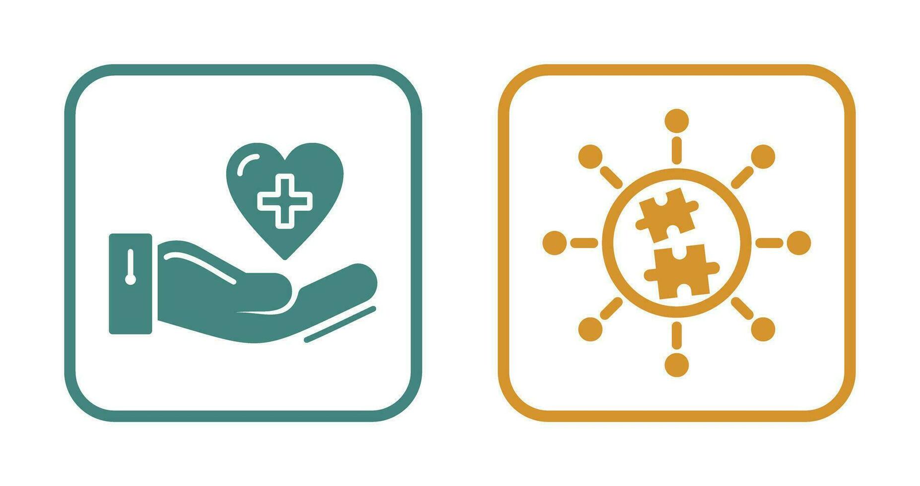 Puzzle and Care Icon vector