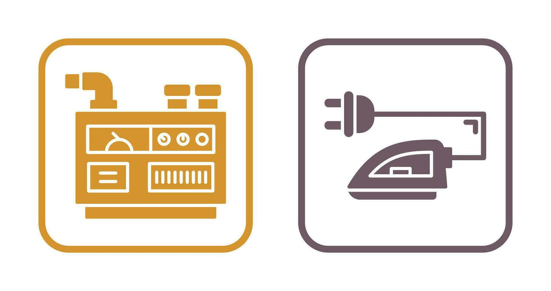 Generator and Iron Icon vector