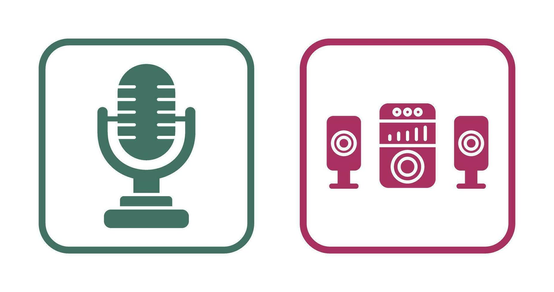 Microphone and Sound System Icon vector