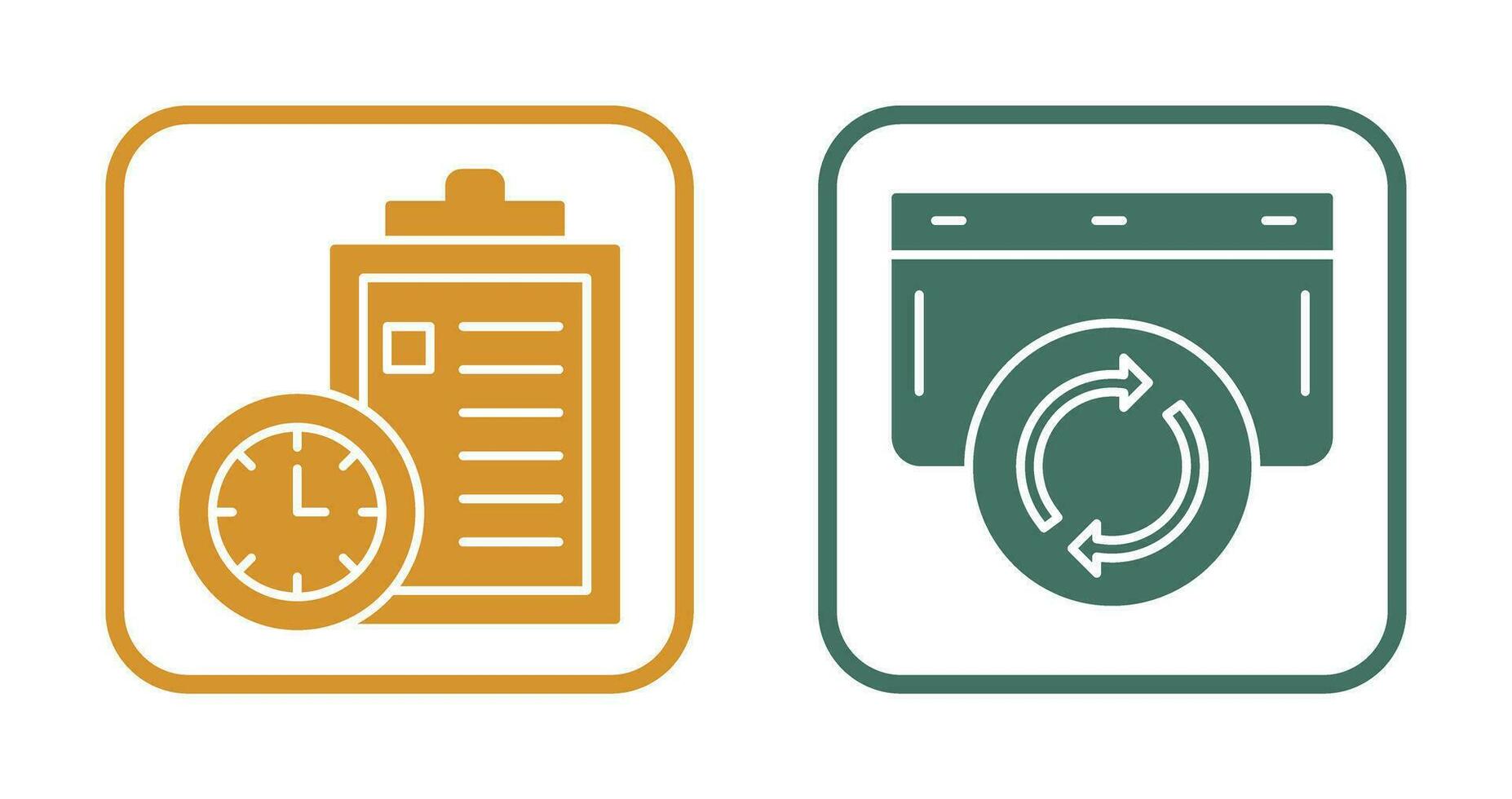 Time Management and Refresh Icon vector