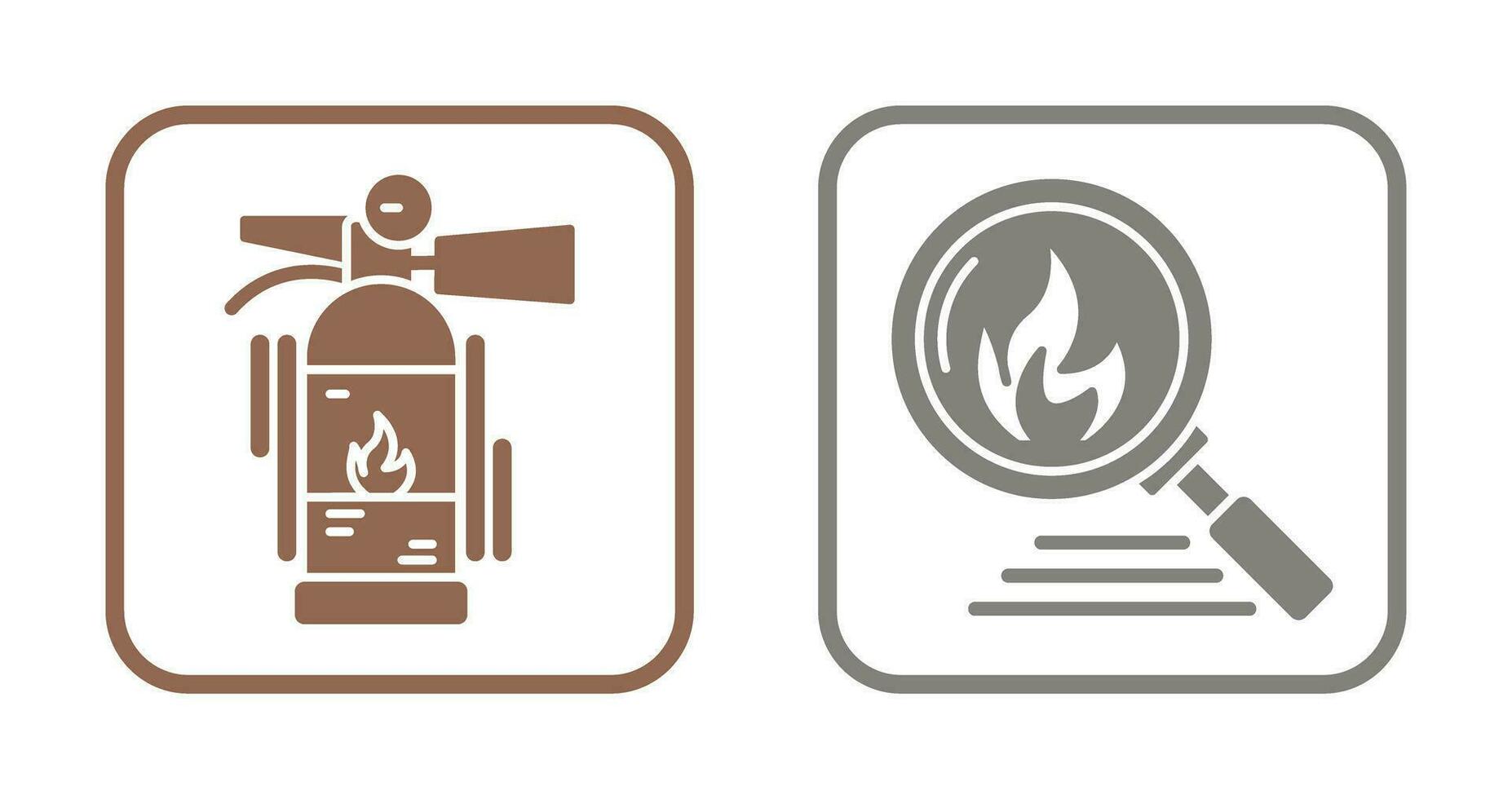 fuego extintor y desastre icono vector