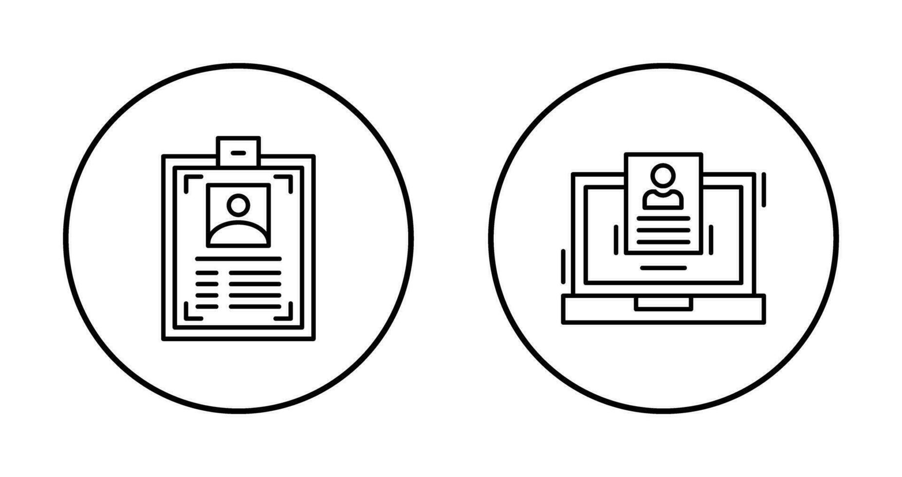 usuario y carné de identidad tarjeta icono vector