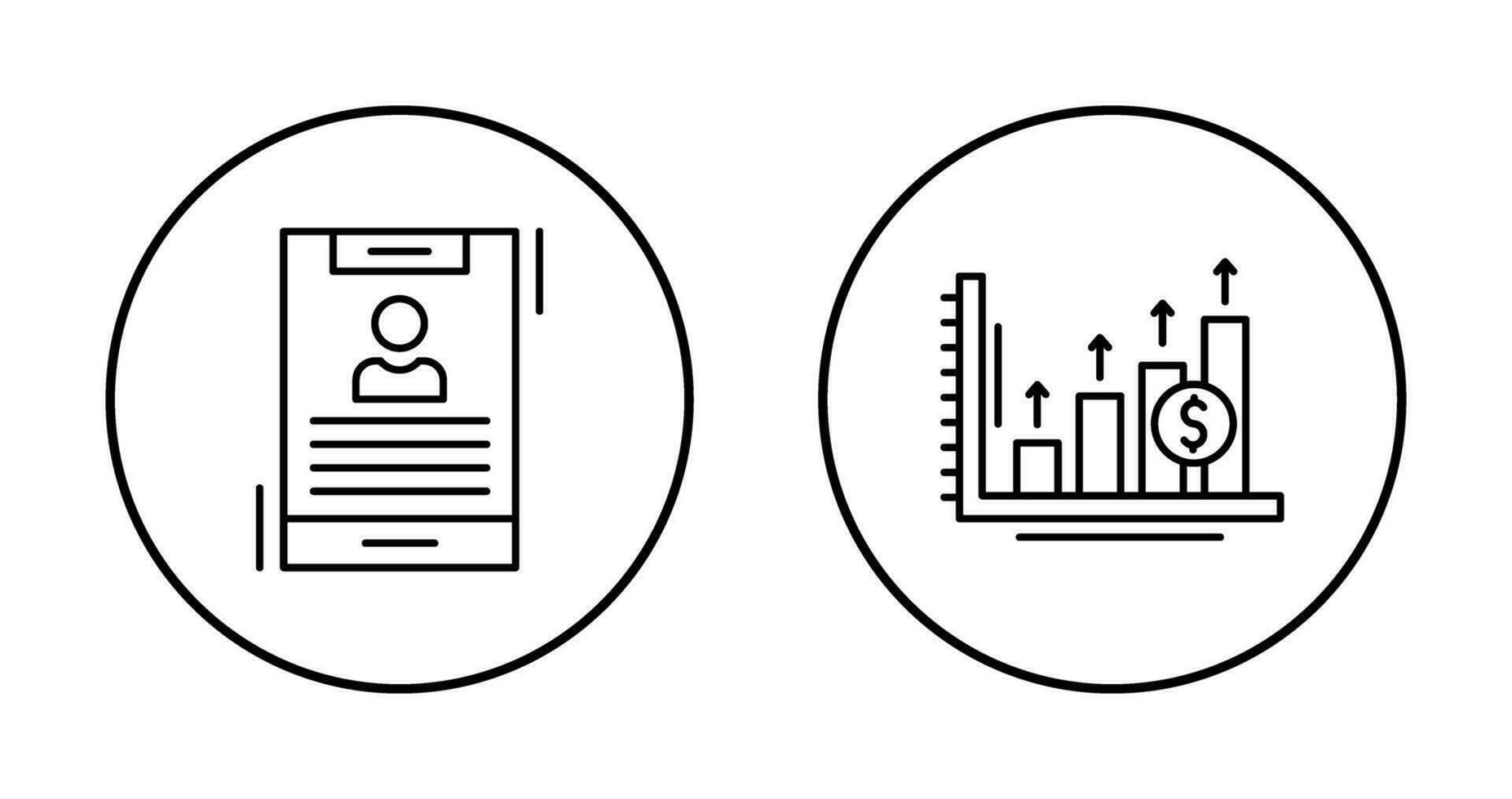 inteligente teléfono y lucro icono vector