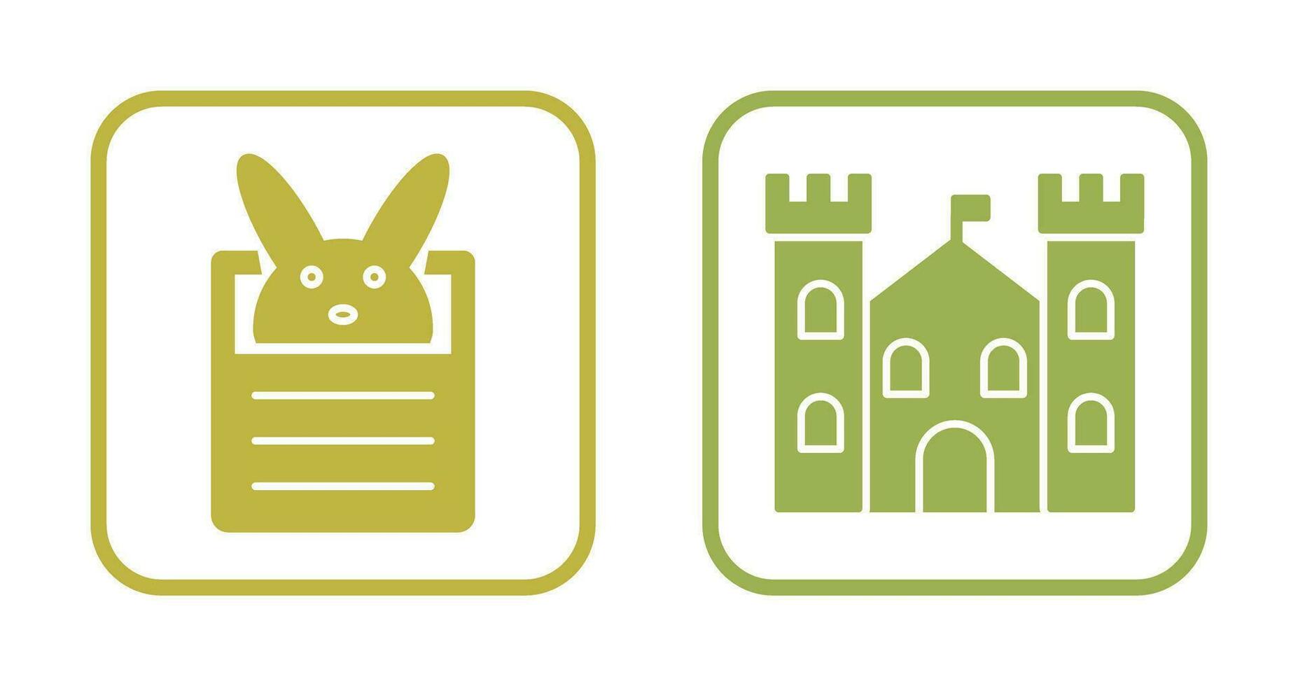 Bunny and Castle Icon vector