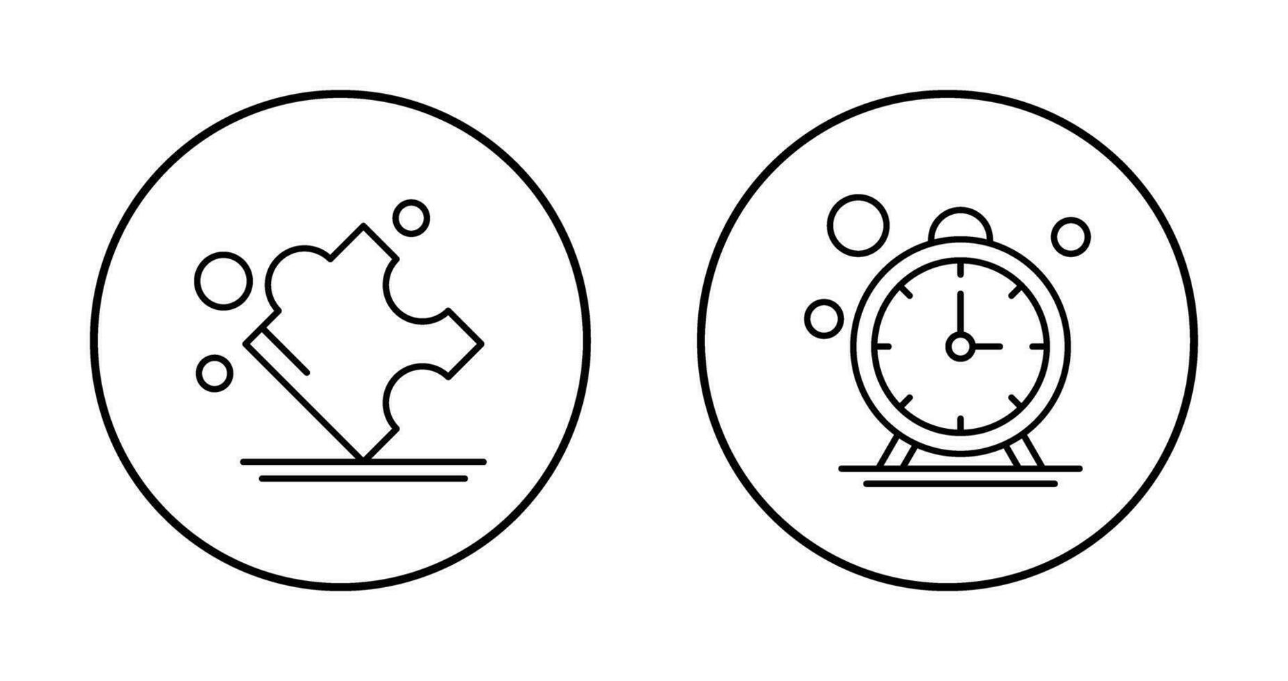 Puzzle and Stop Watch Icon vector