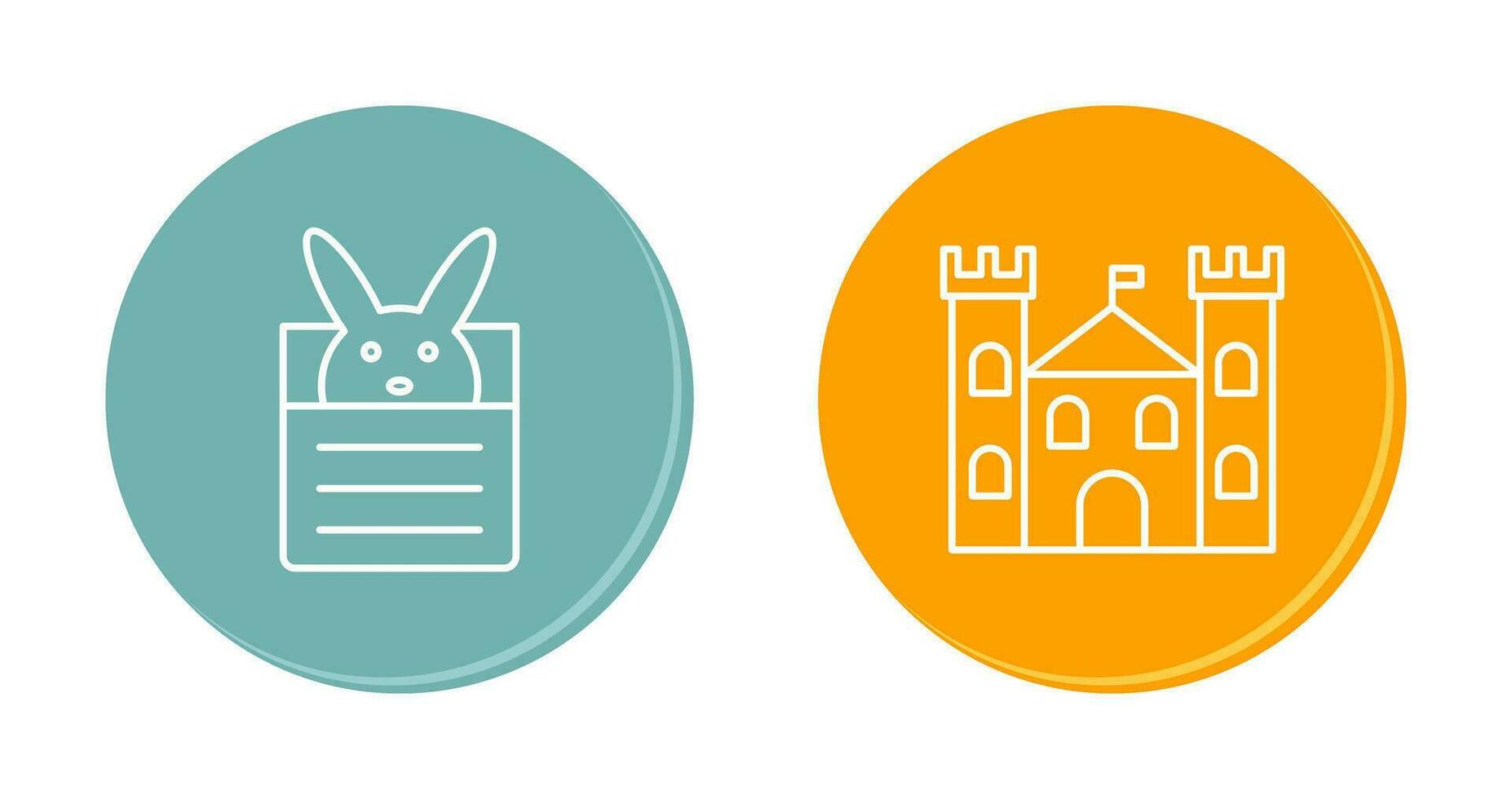 Bunny and Castle Icon vector