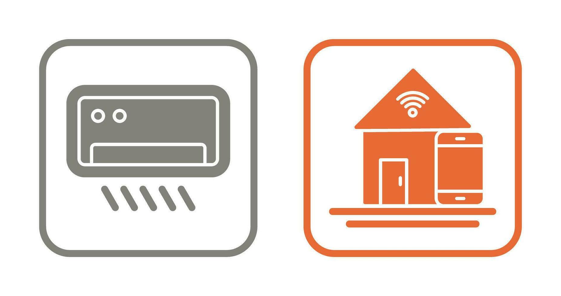 Air Conditioner and Home Automation Icon vector