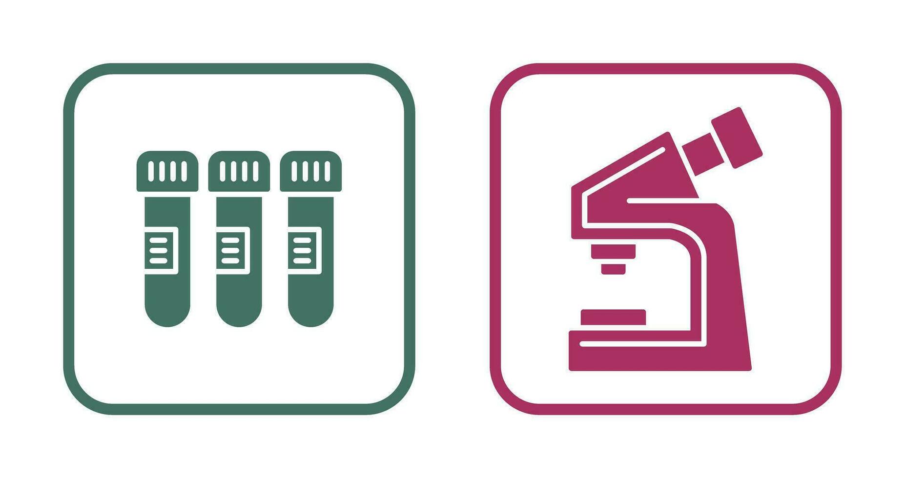 Test Tube and Microscope Icon vector