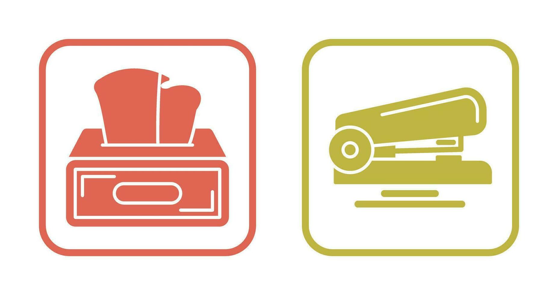 Tissue Box and Stapler Icon vector