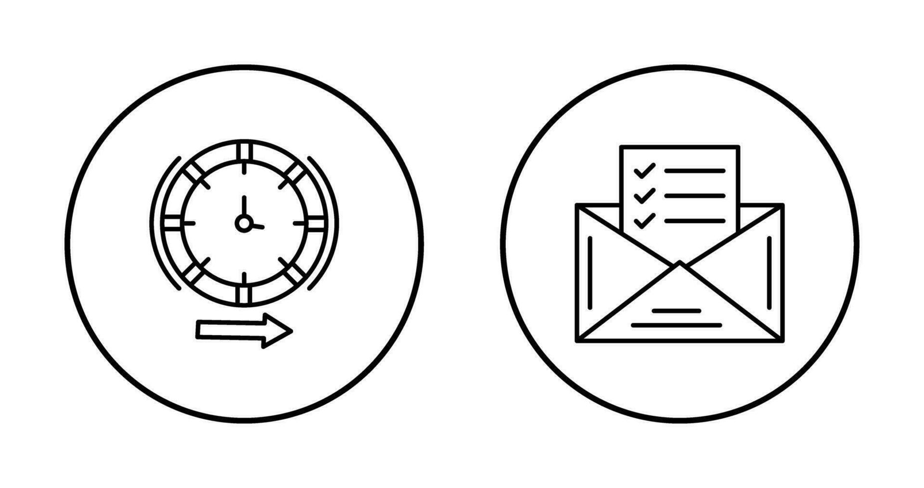 dirección y cheque lista icono vector