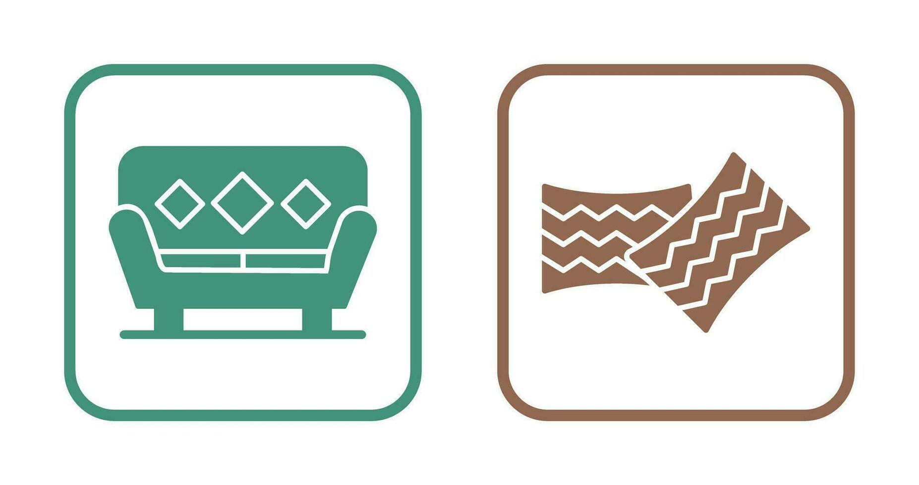 Sofa and Cushions Icon vector