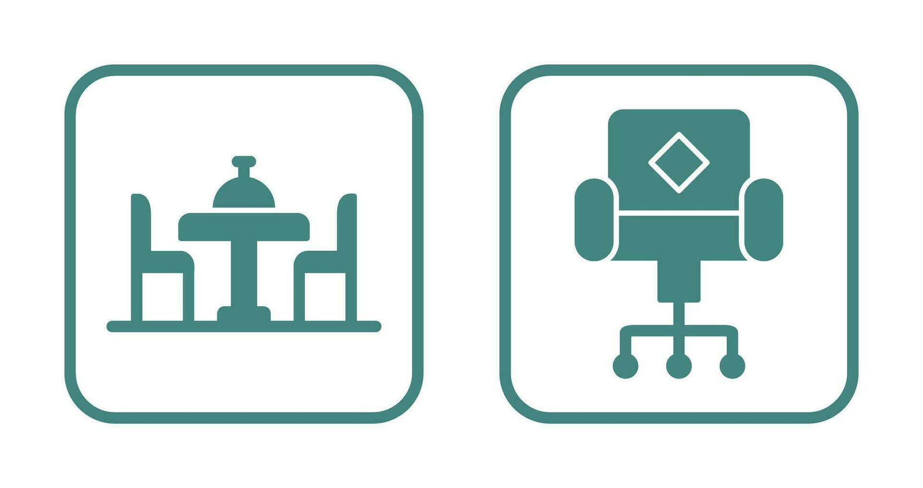 Chair and Dinning Table Icon vector