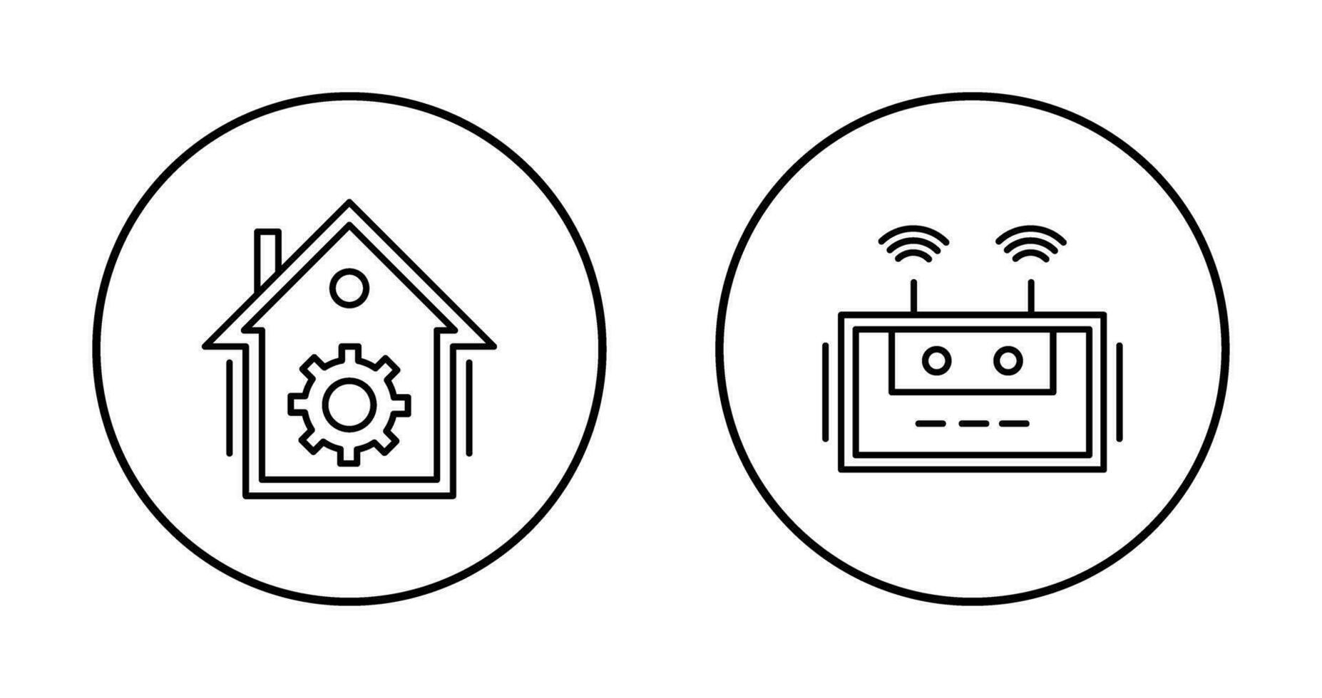 Home Automation and Router Icon vector