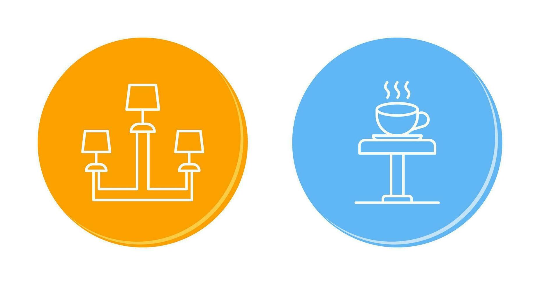 Lamp and Coffee Table Icon vector