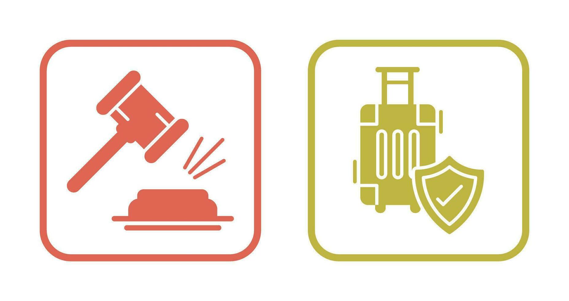 Gavel and Travel  Icon vector