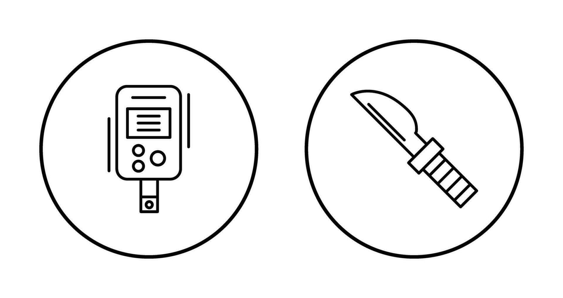 Diabetes Test and Knife Icon vector