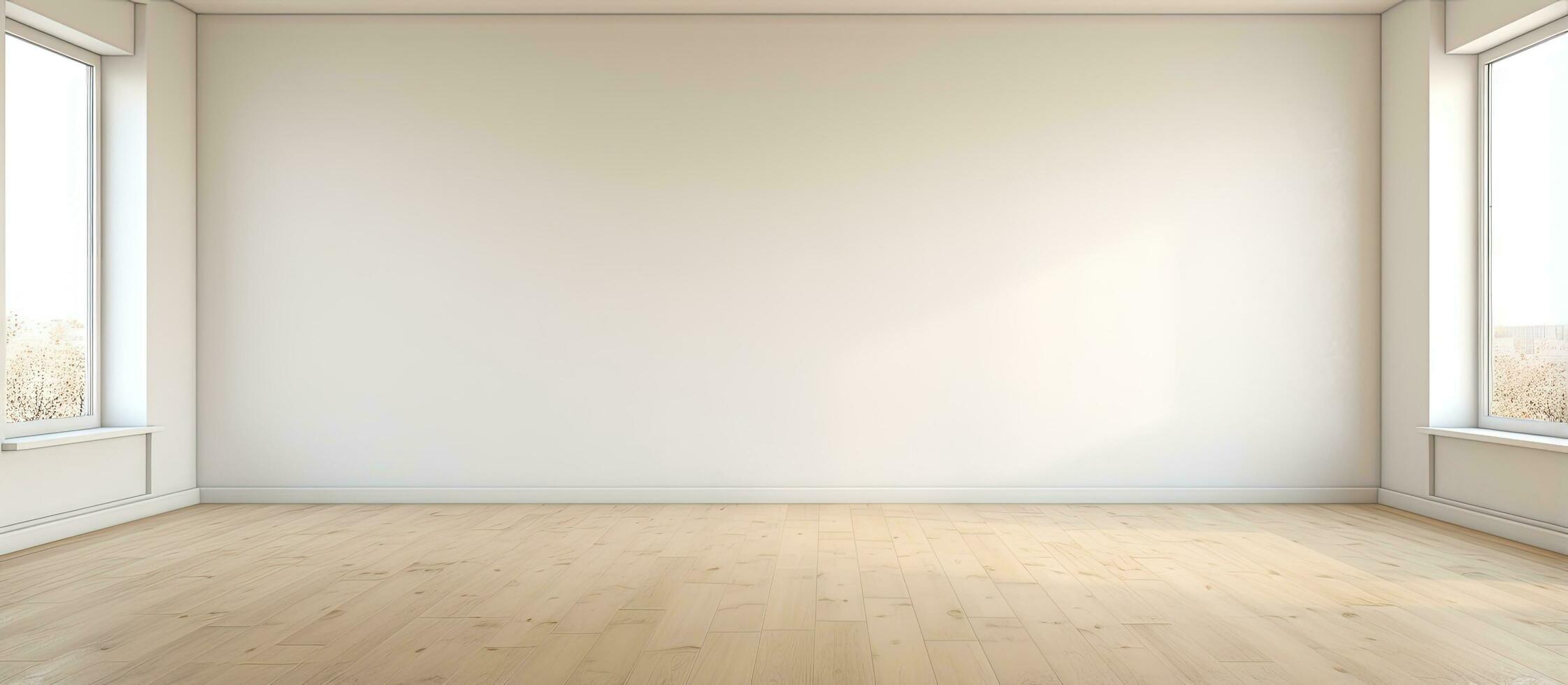 spacious and vacant living room in a newly furnished apartment photo