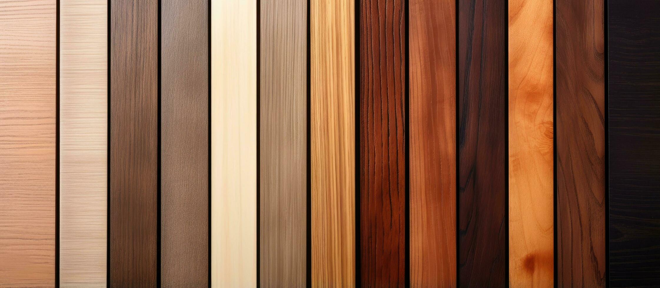 Different types of wooden samples photo