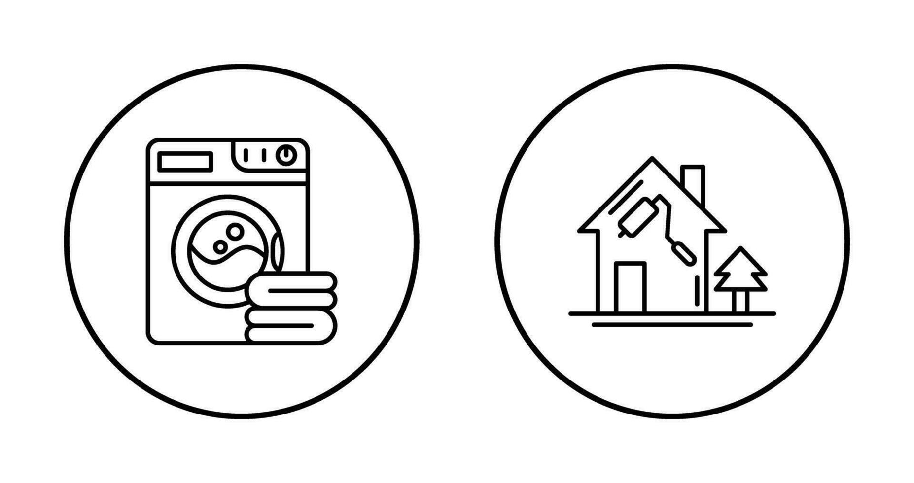 Washing Machine and Home Repair Icon vector