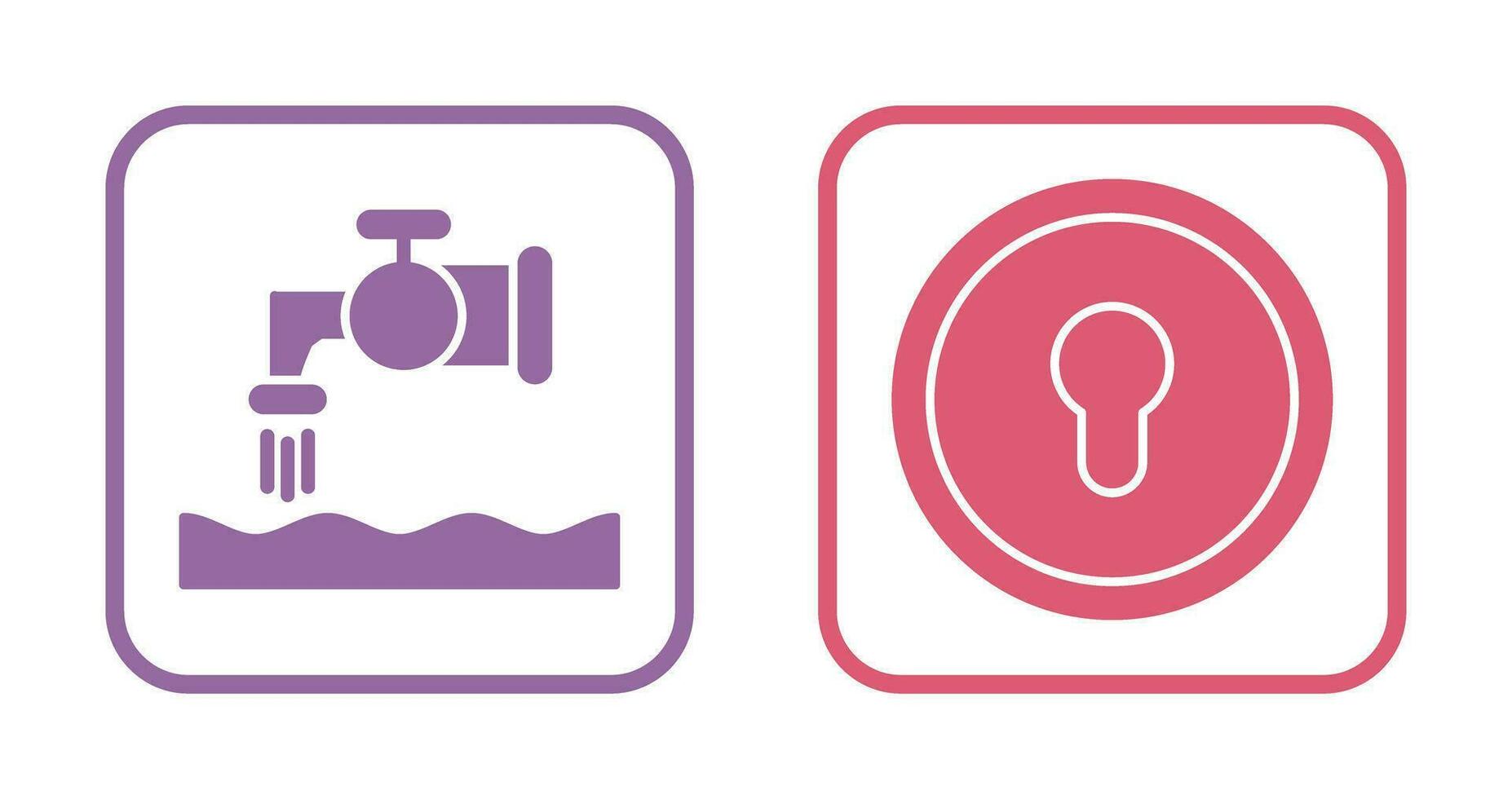 Water House and Key Hole Icon vector