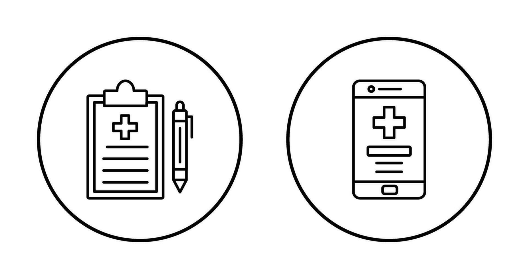 Medical Record and Medical App Icon vector