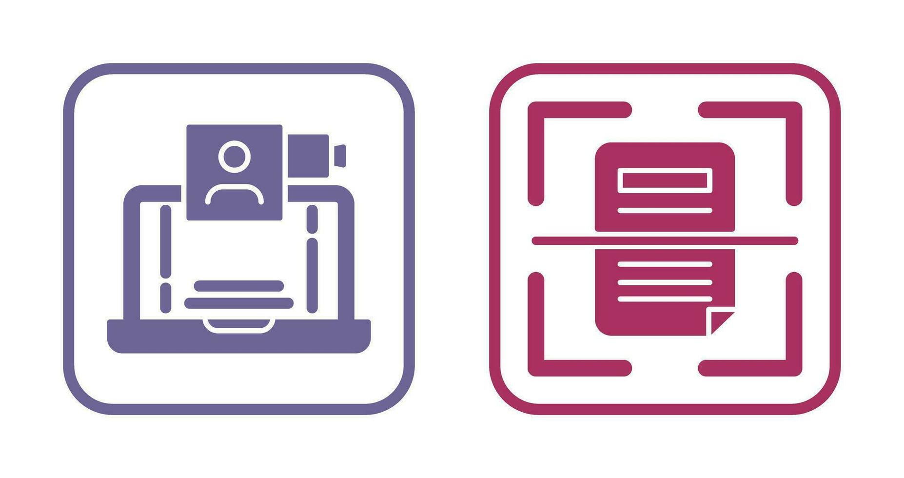 Video Call and Scan Icon vector
