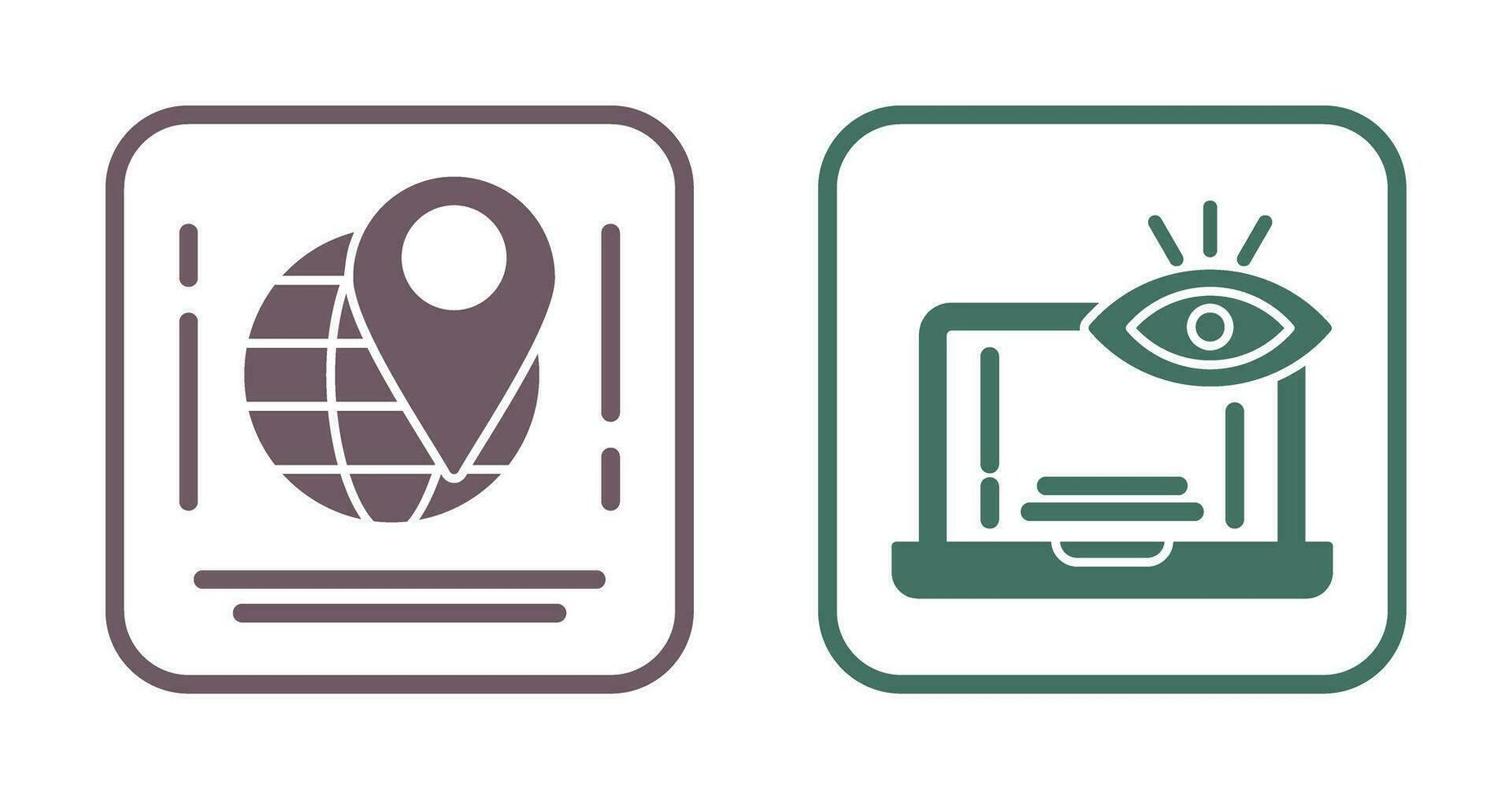 Map and Monitoring Icon vector
