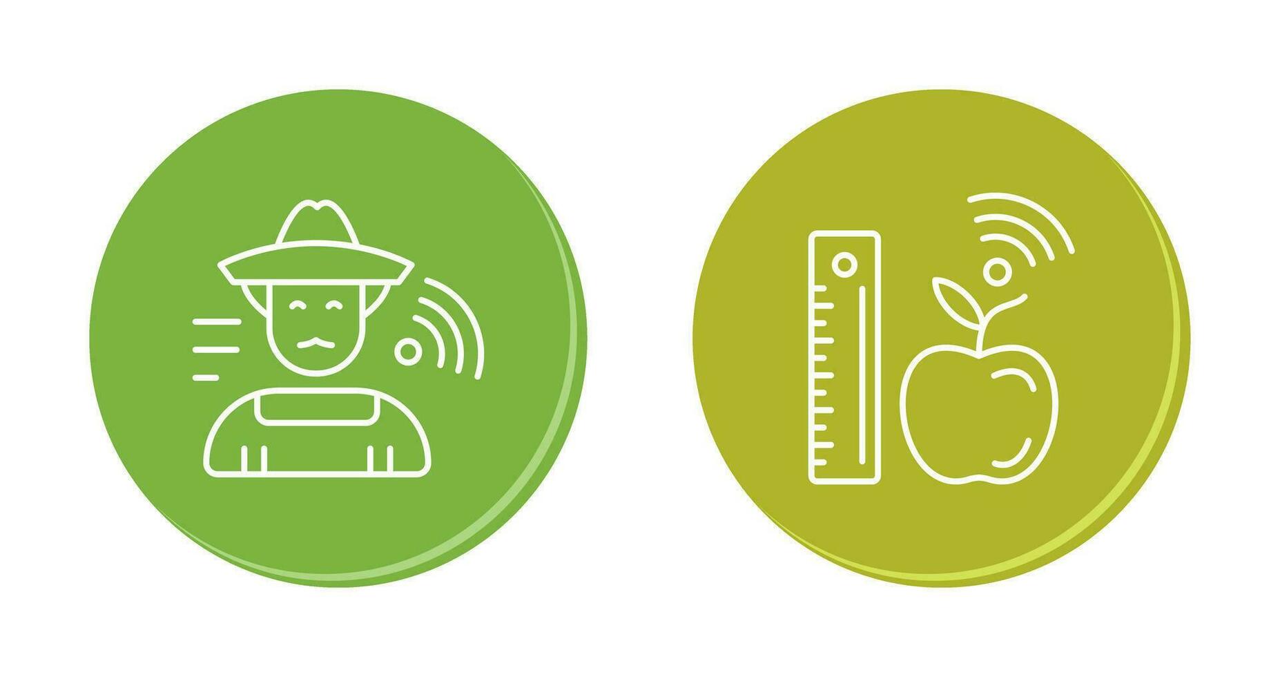 Farmer and Measure and Measure Icon vector