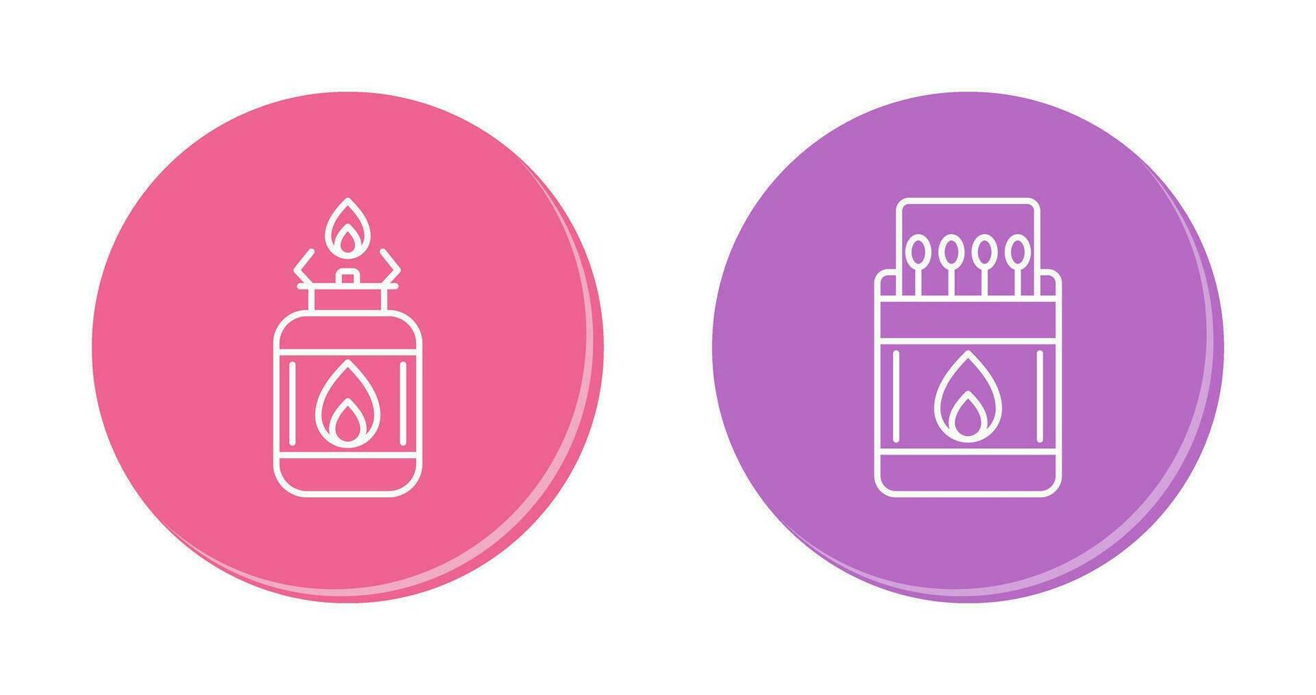 Camping Gas and Matches Icon vector