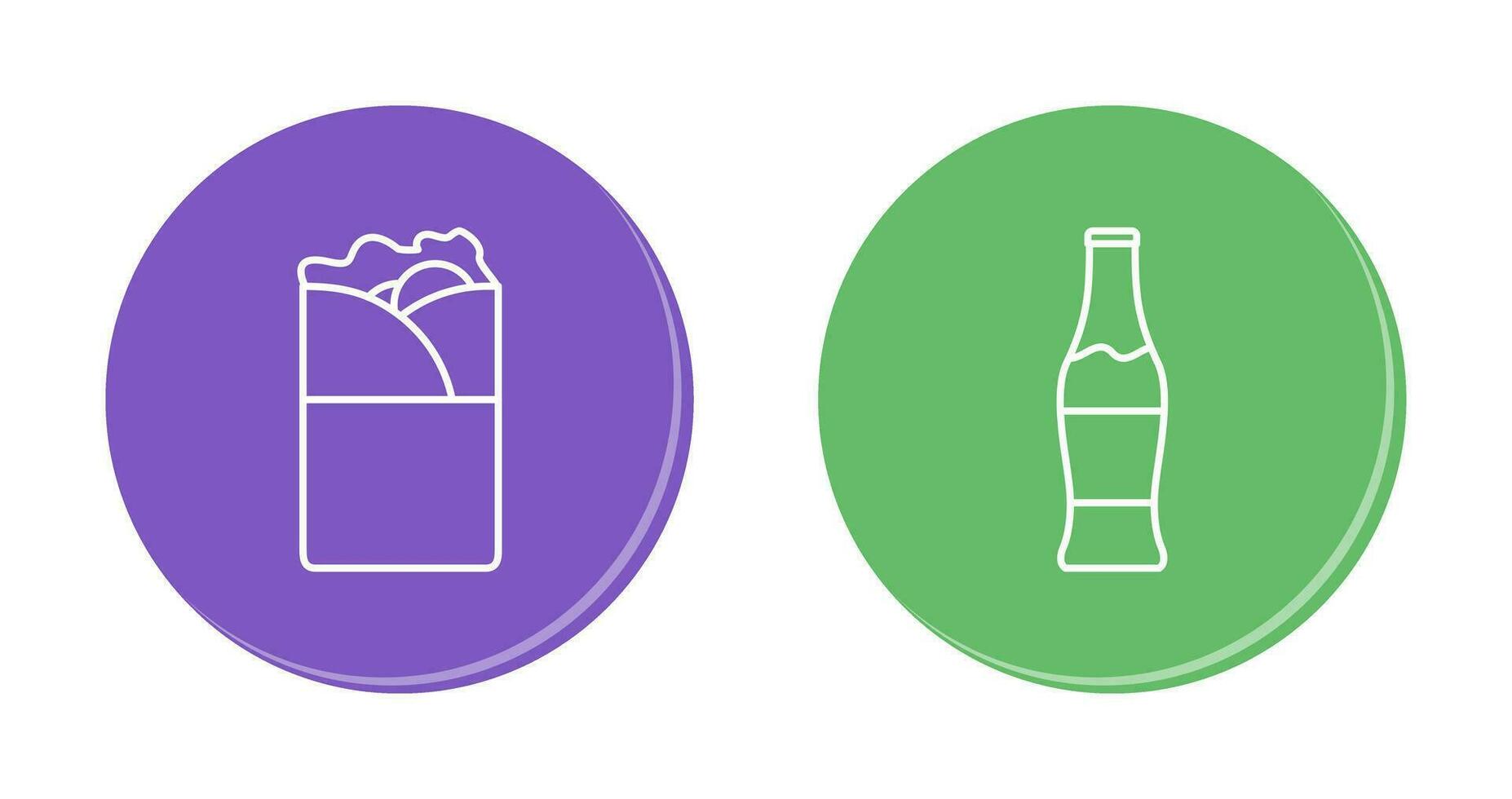 Kebab and Soda Icon vector