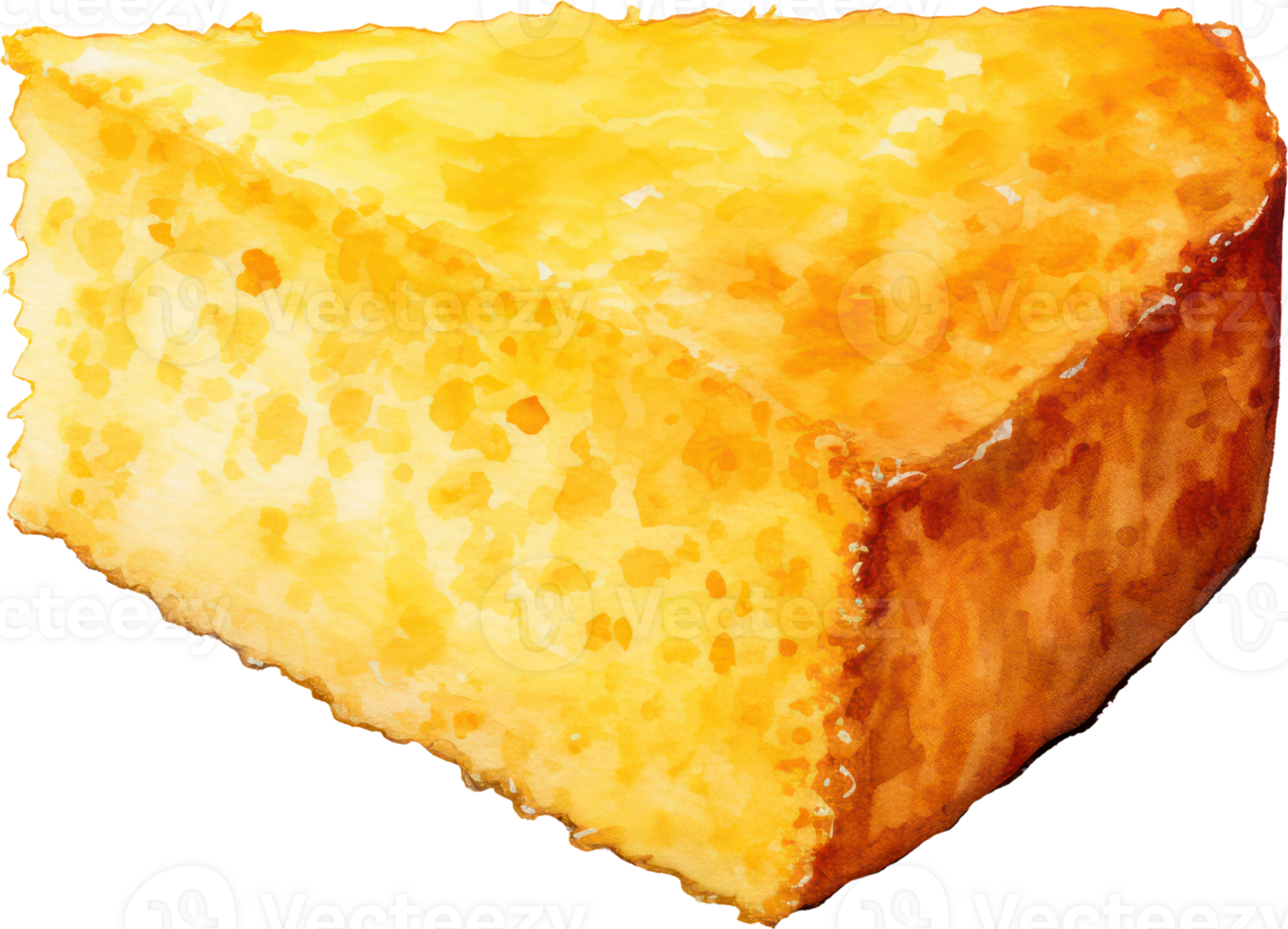 Cornbread watercolor illustration. AI Generated png
