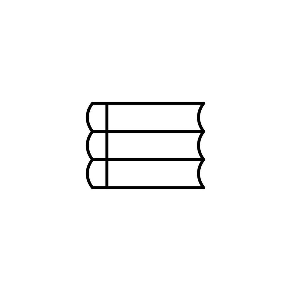 Stack of Books Simple Minimalistic Outline Icon. Perfect for web sites, books, stores, shops. Editable stroke in minimalistic outline style vector