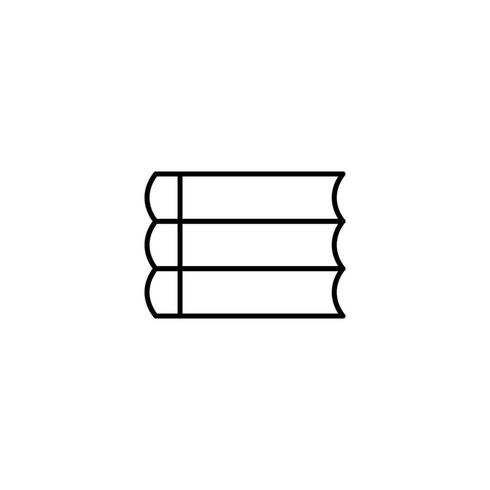 Stack of Books Simple Minimalistic Outline Icon. Perfect for web sites, books, stores, shops. Editable stroke in minimalistic outline style vector