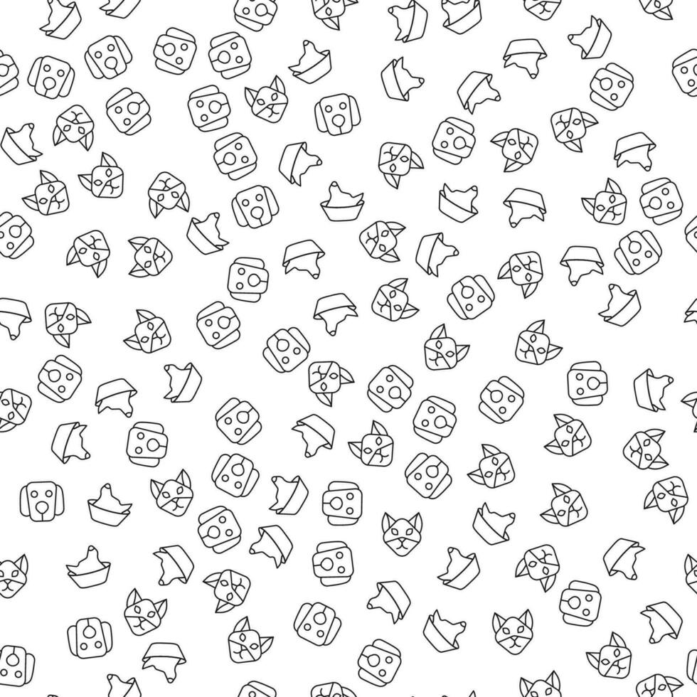 Dog and Cat Seamless Pattern for printing, wrapping, design, sites, shops, apps vector