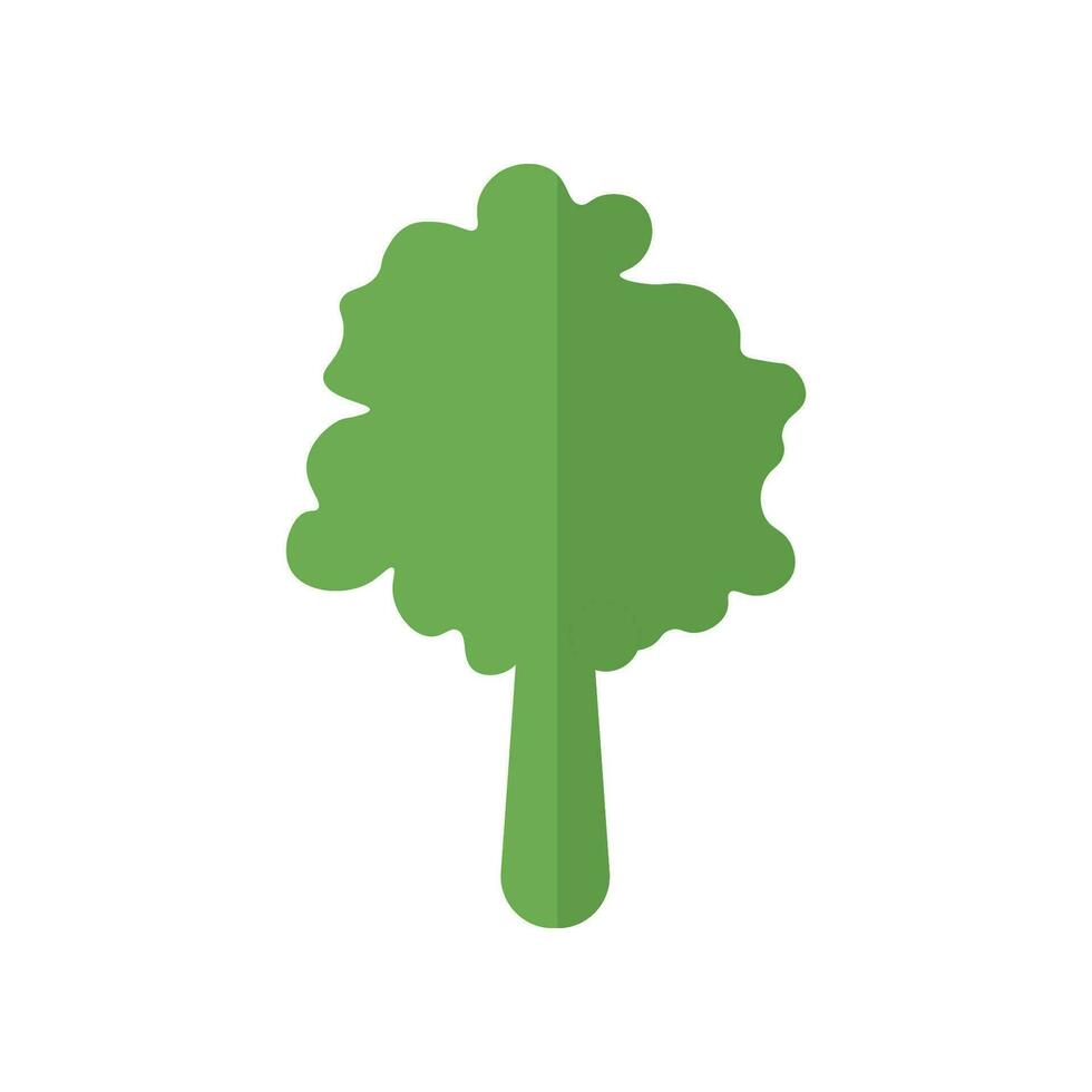 verde árbol plano imagen. adecuado para infografía, libros, pancartas y otro diseños vector