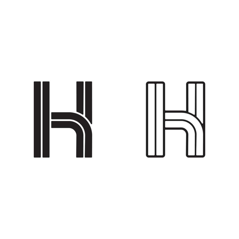 Simple Initial Letter H Logo vector