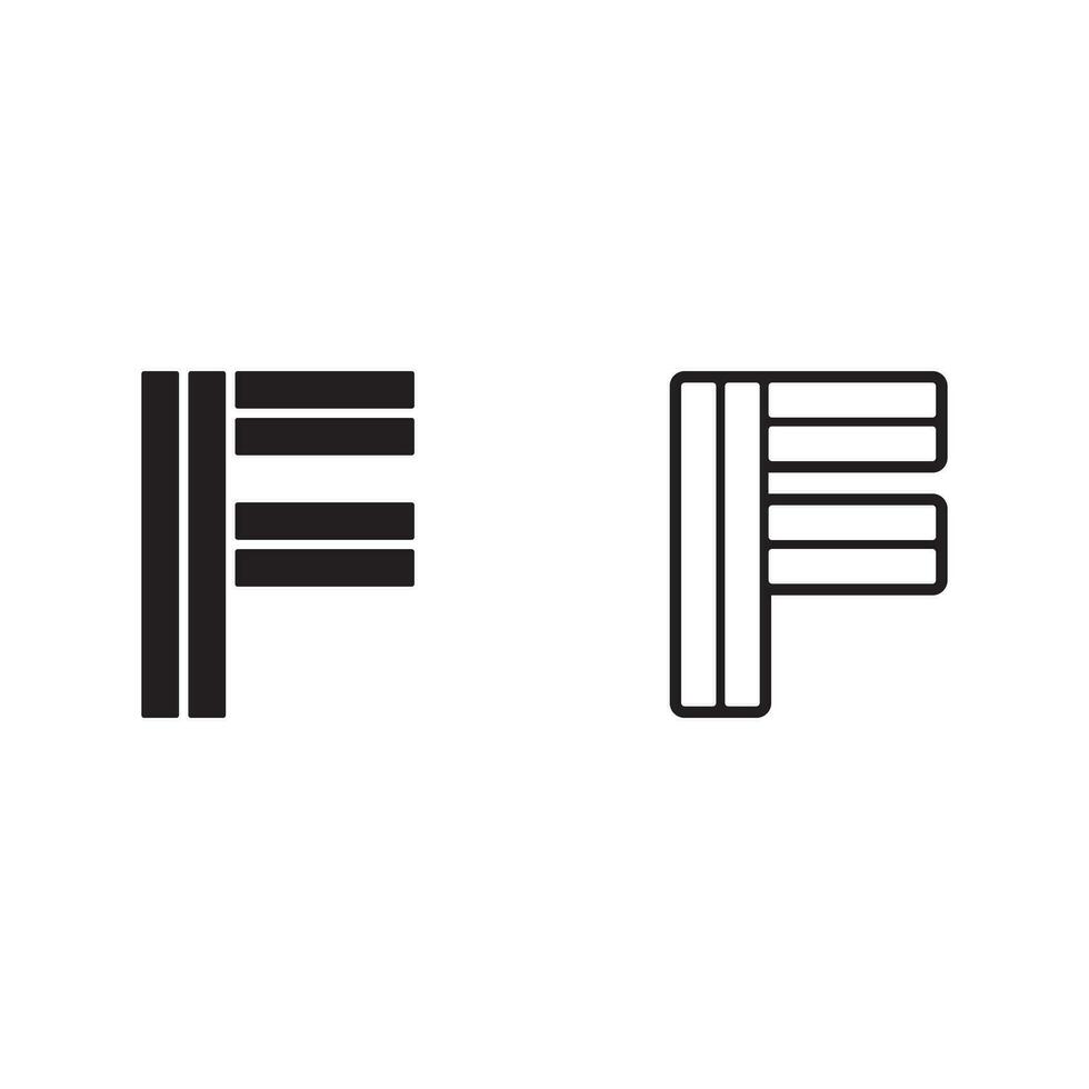 Simple Initial Letter F Logo. vector