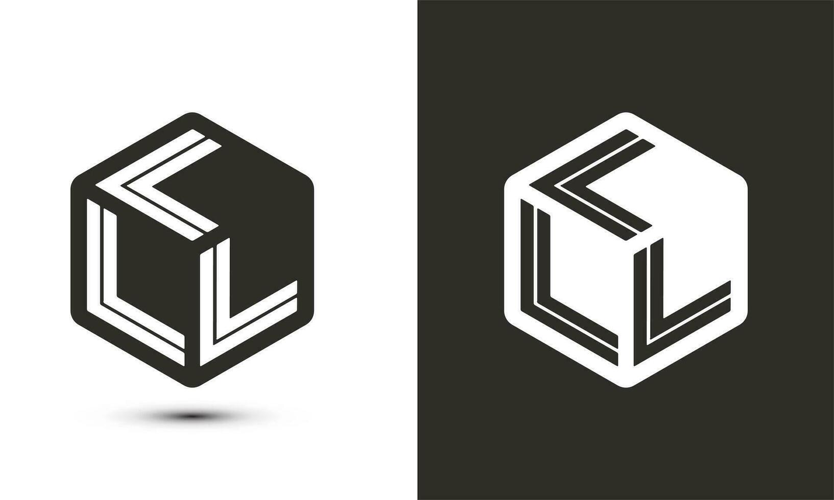 l letra logo diseño con ilustrador cubo logo, vector logo moderno alfabeto fuente superposición estilo. prima negocio logo icono. blanco color en negro antecedentes