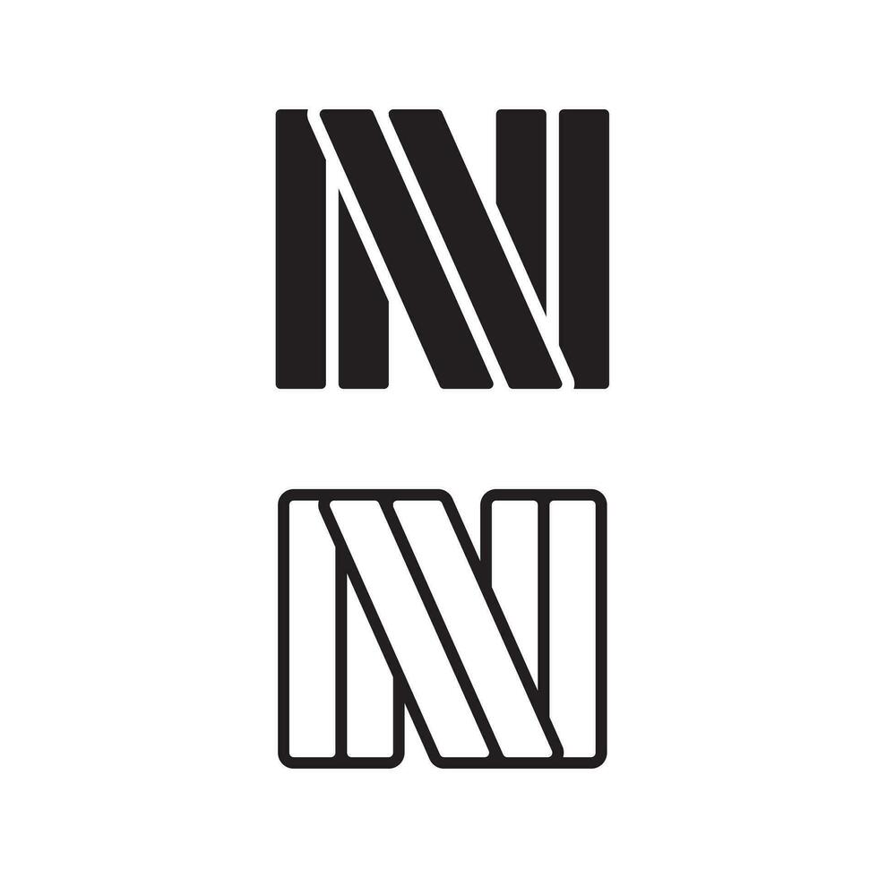 Simple Initial Letter n Logo. Usable for Business and Branding Logos. Flat Vector Logo Design Template Element.