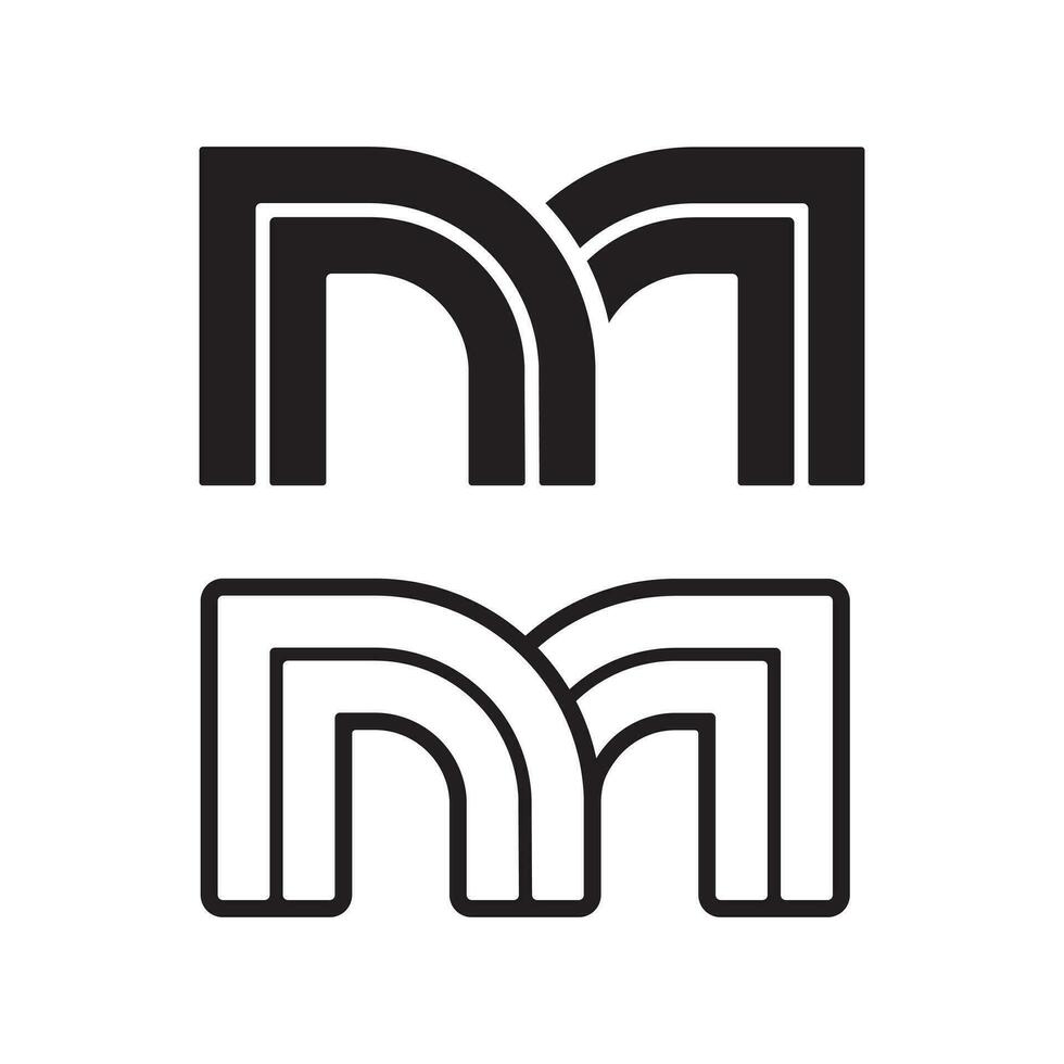 Simple Initial Letter m Logo. Usable for Business and Branding Logos. Flat Vector Logo Design Template Element.