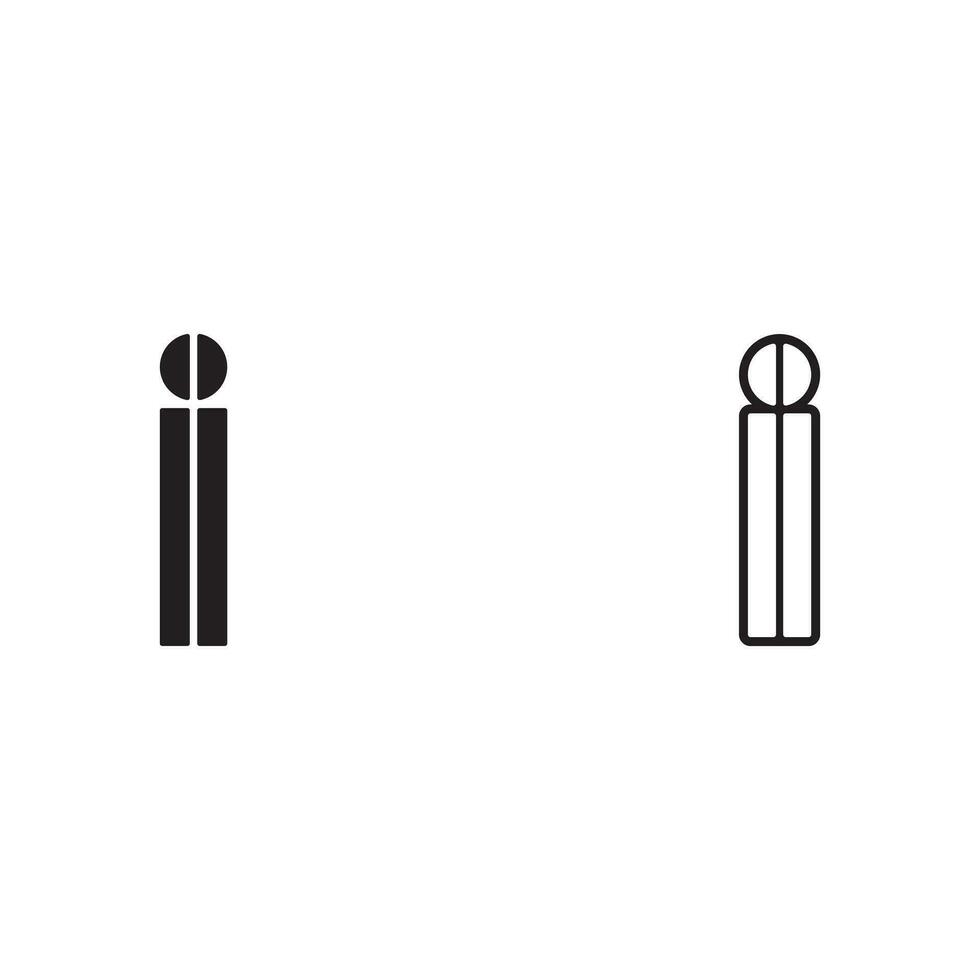 Simple Initial Letter i Logo. Usable for Business and Branding Logos. Flat Vector Logo Design Template Element.