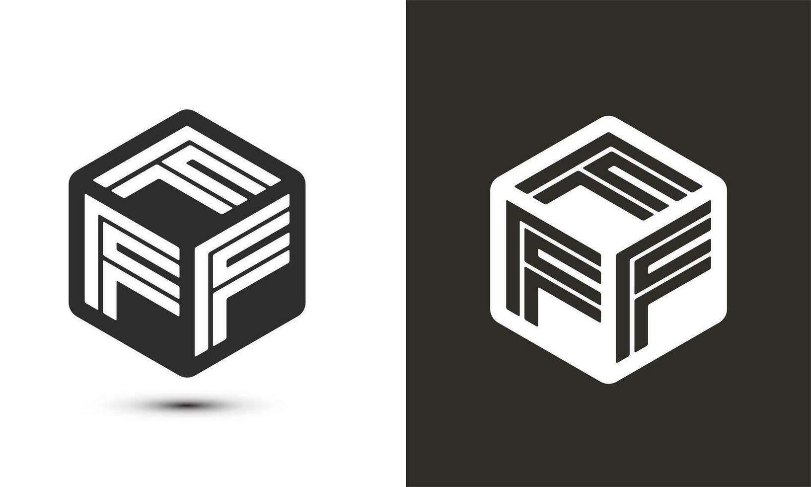 F letter logo design with illustrator cube logo, vector logo modern alphabet font overlap style. Premium Business logo icon. White color on black background