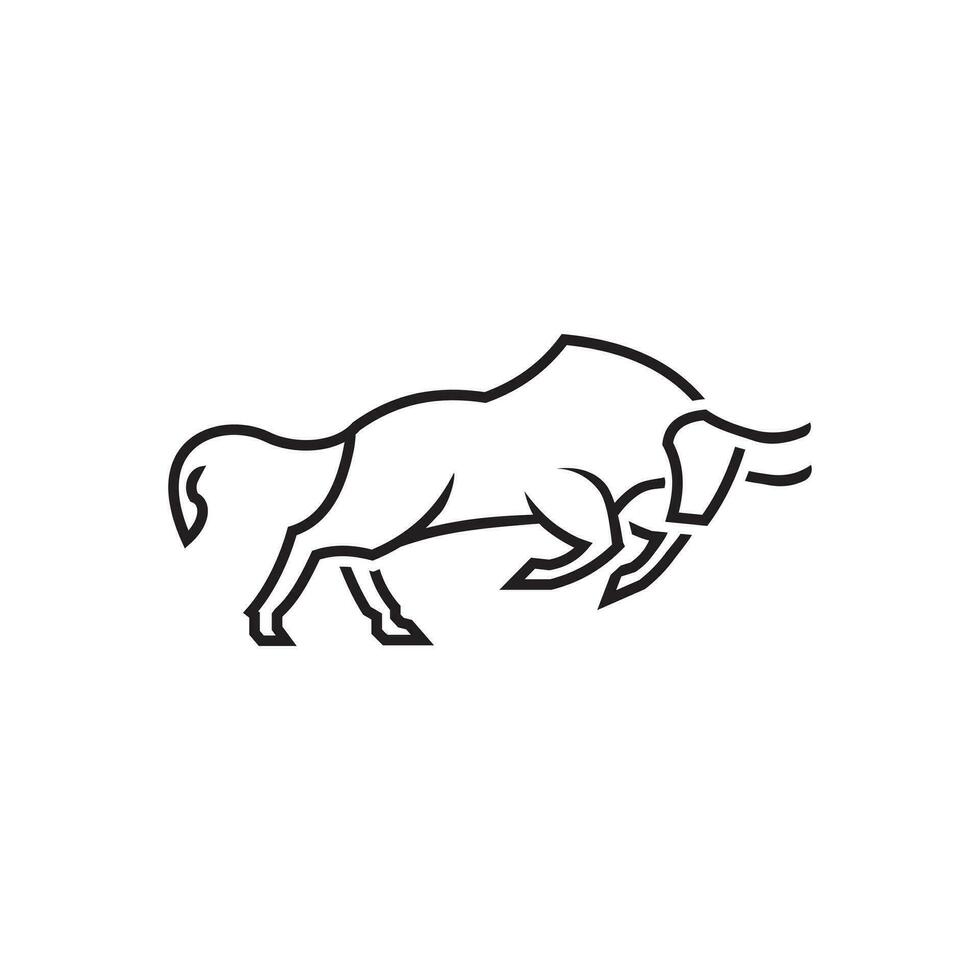 Angry Bull or Taurus Logo Mascot. Vector Illustration