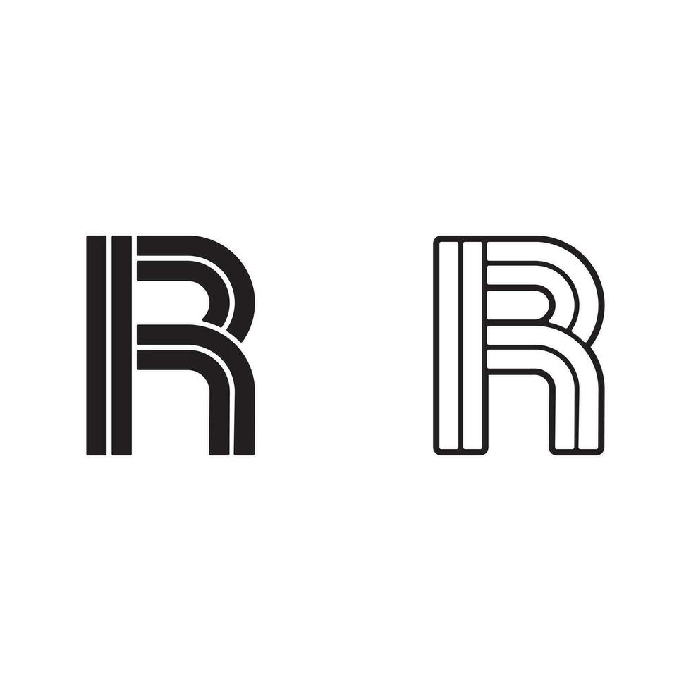 Simple Initial Letter R Logo. vector