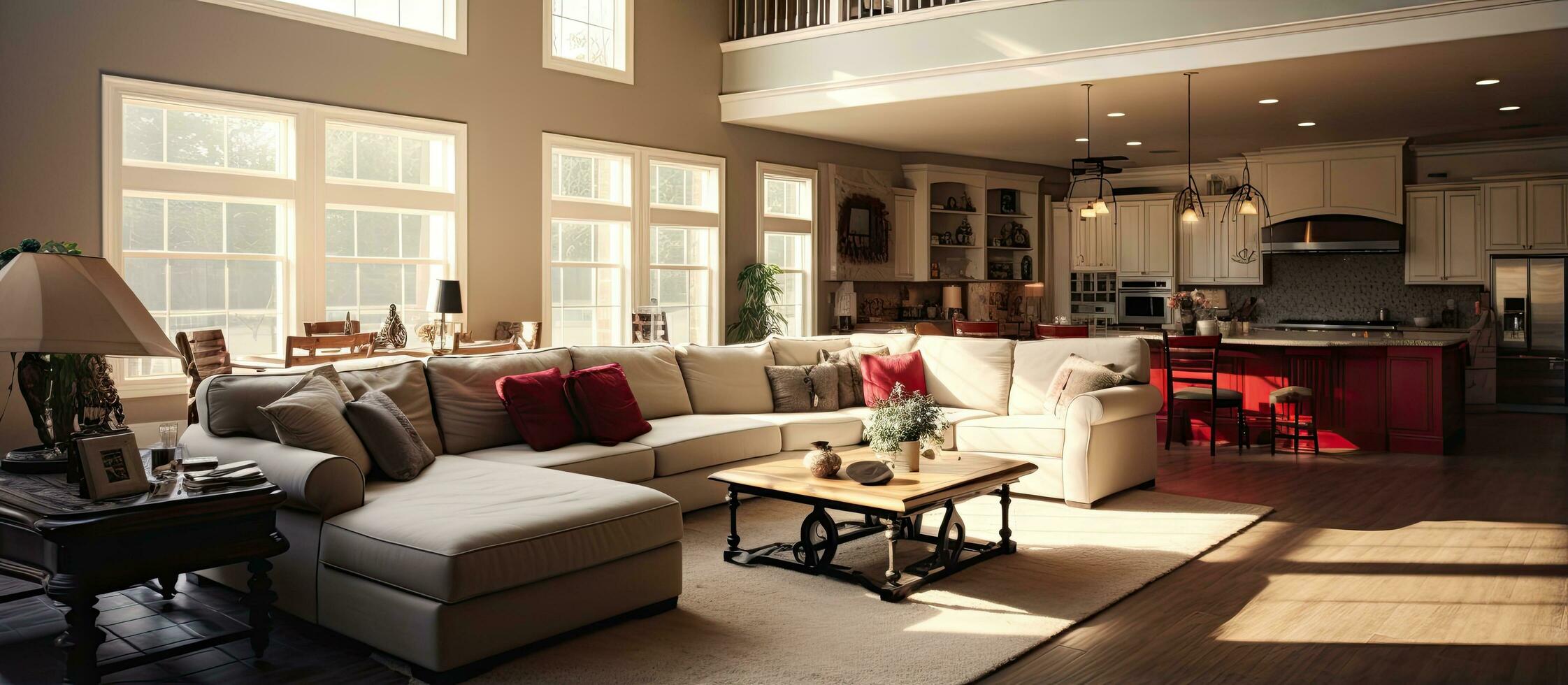 Spacious and inviting living area photo